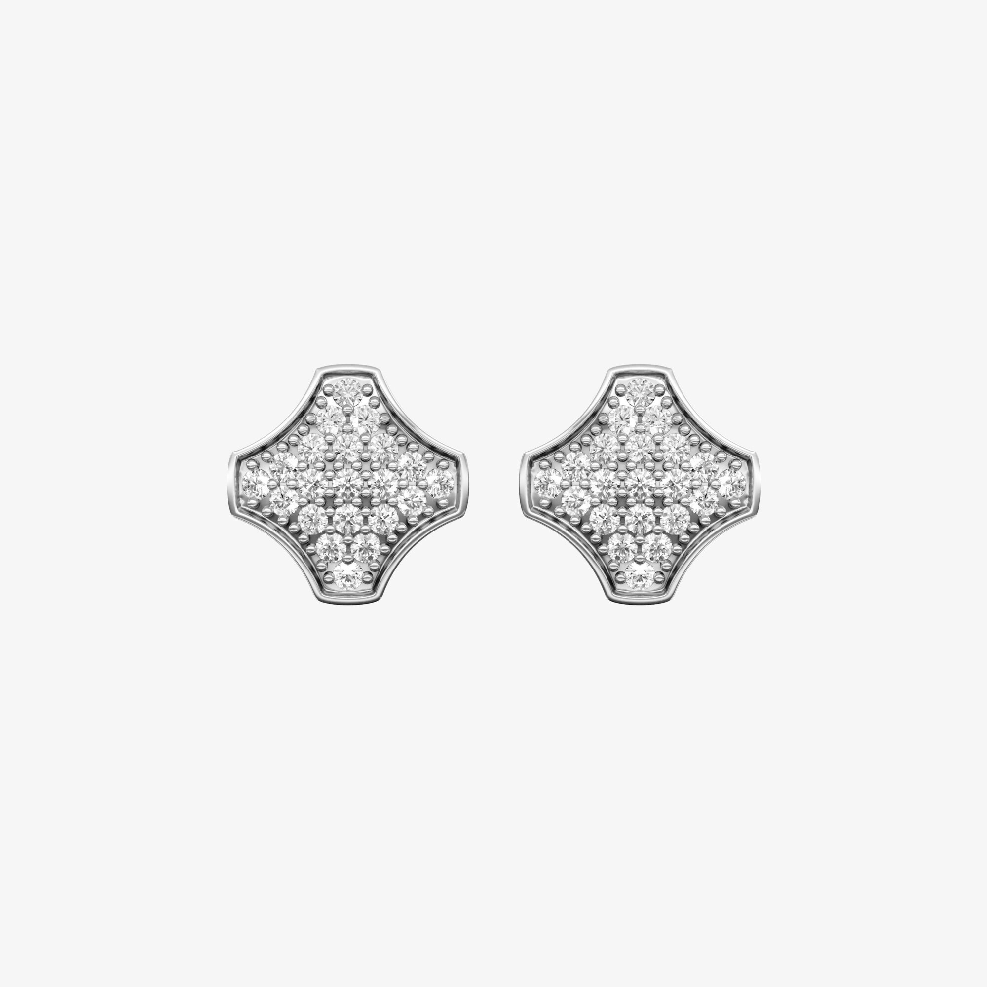 Серьги из серебра с фианитами ПУТЬ 4 - EC098-110 Серьги WAY 4