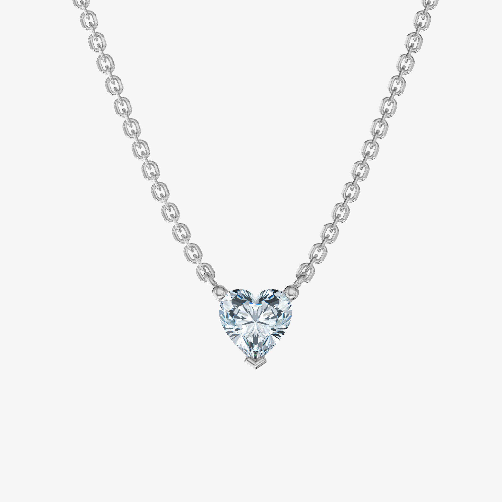 Подвеска из серебра с фианитом Solitaire Heart 5 мм - PB274-110 Подвеска Solitaire Heart 5 мм