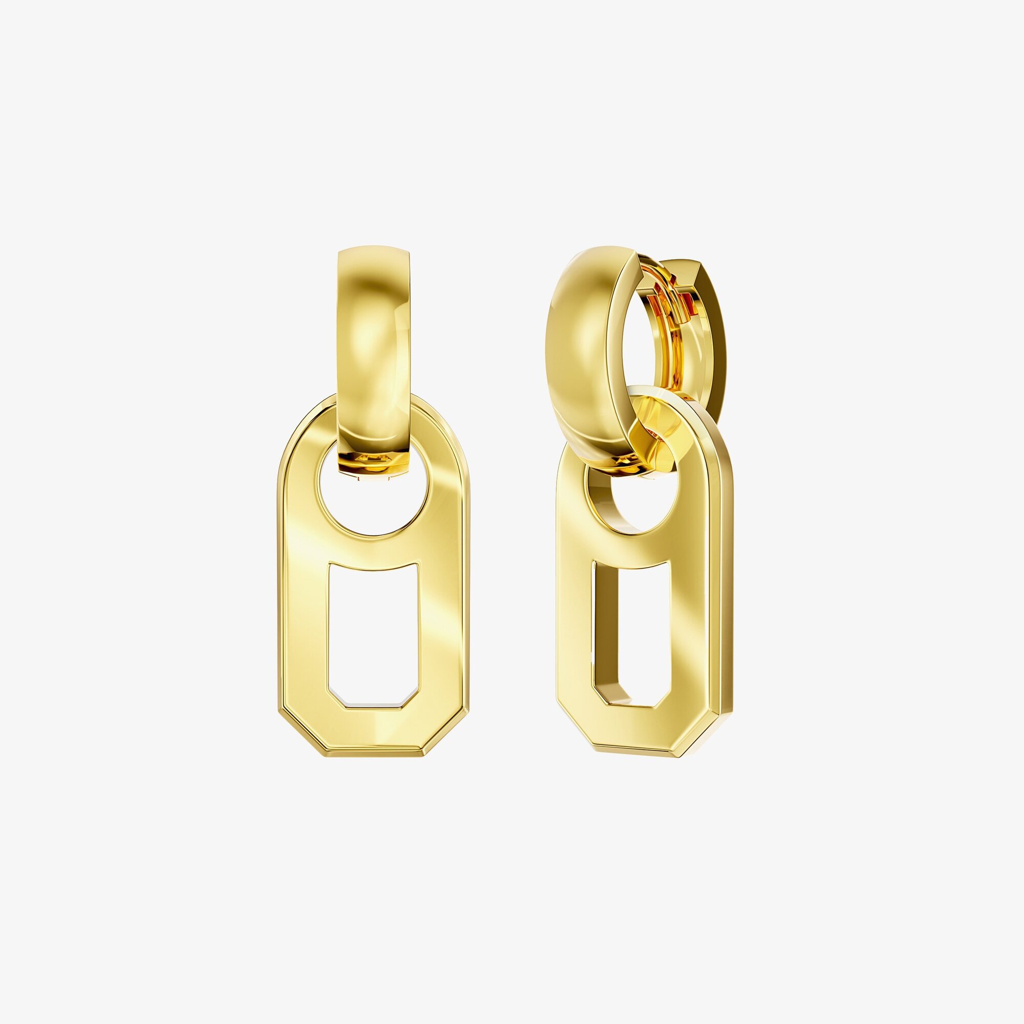 Серьги конго из желтого золота ID 53 - EC053-200 Серьги ID 53