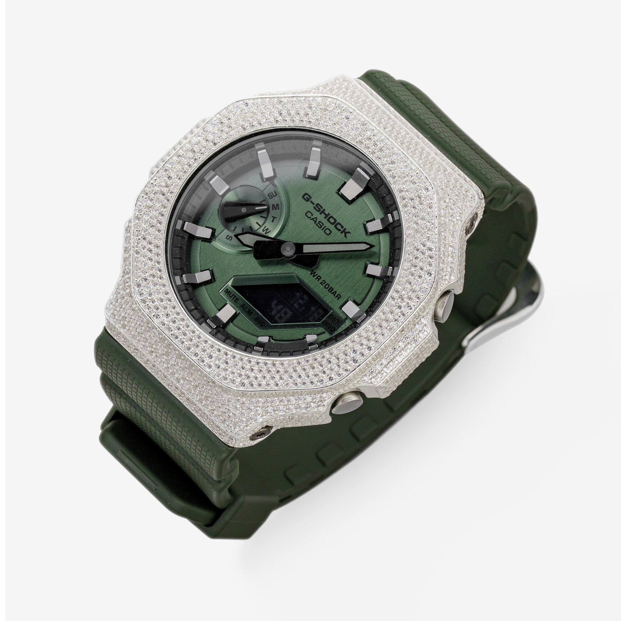 Часы из серебра с фианитами G-SHOCK 2100b - WC001-110 Часы из серебра с фианитами G-SHOCK 2100b