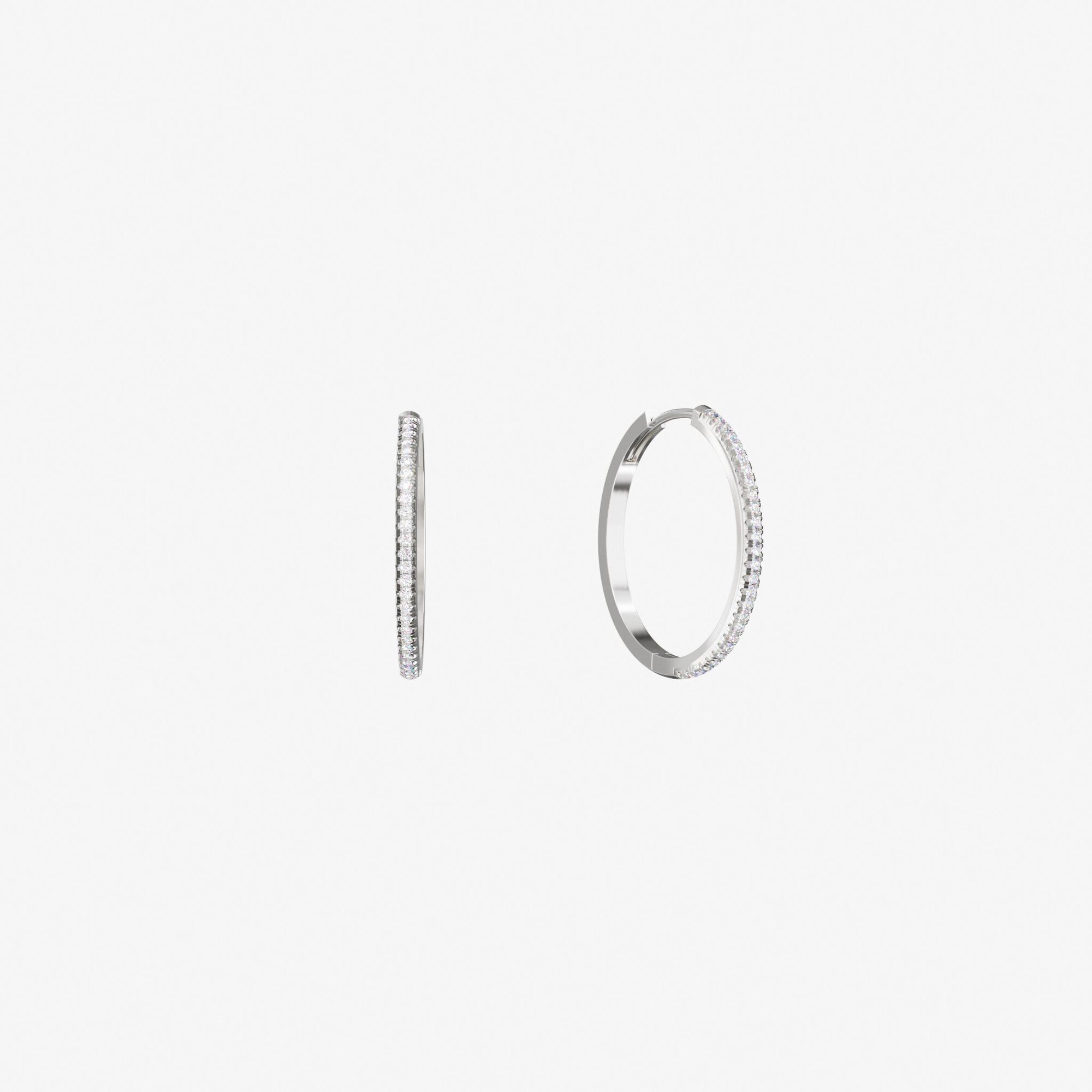 Серьги из белого золота с бриллиантами B 3 - EB005-430 Серьги B 3