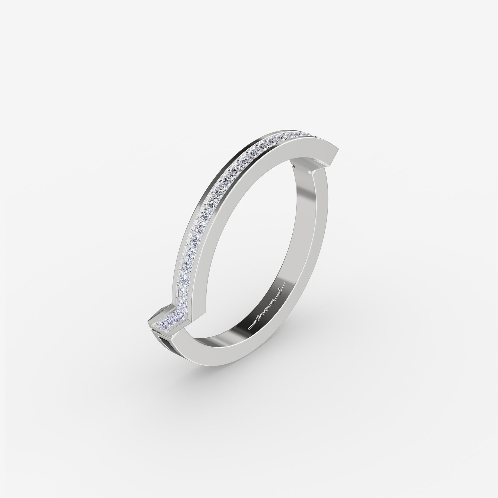 Кольцо из серебра с фианитами и эмалью ID 1 - RC001-111 Кольцо ID 1