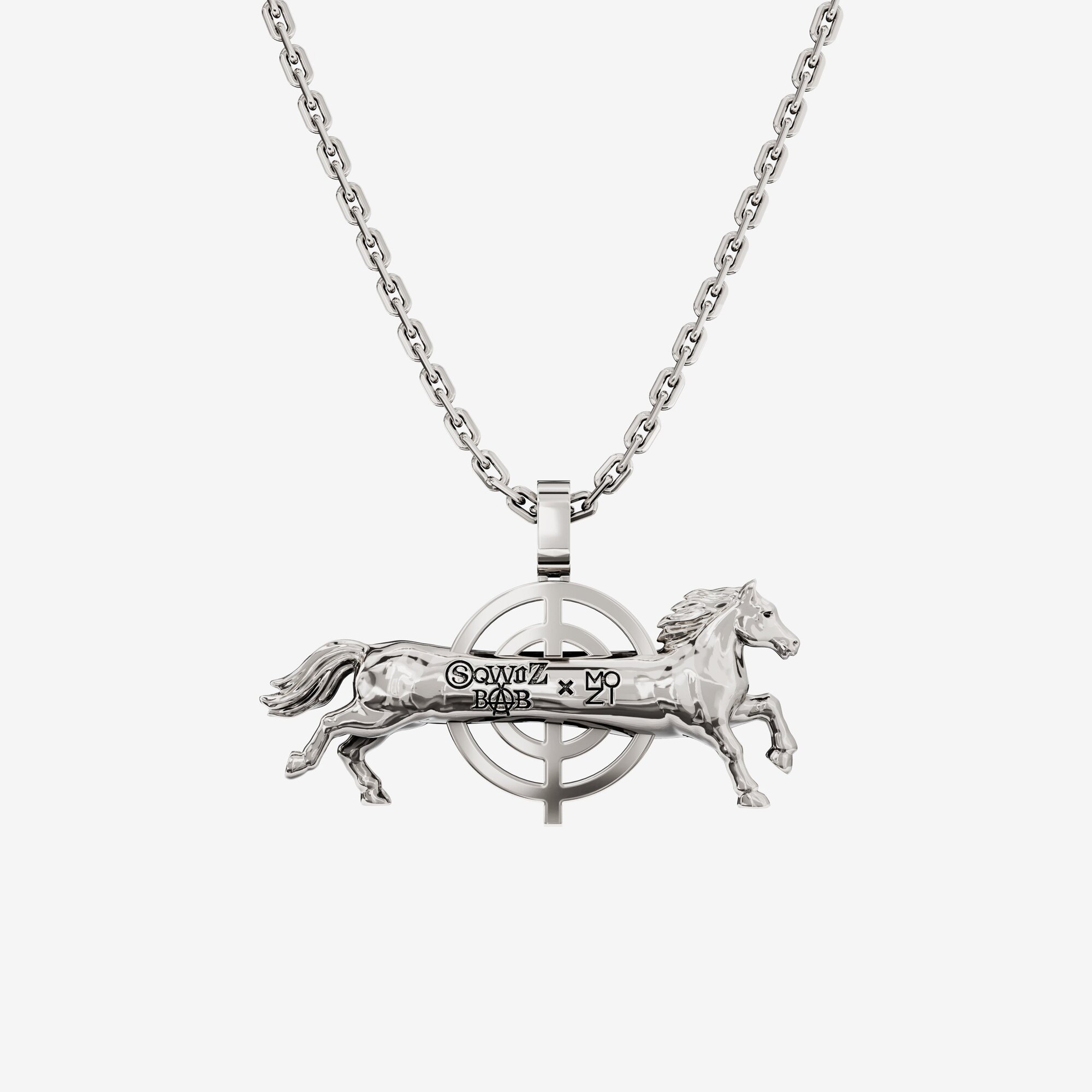 Подвеска из серебра КОНЬ-ЛИМУЗИН - PC281-100 Подвеска LONG HORSE