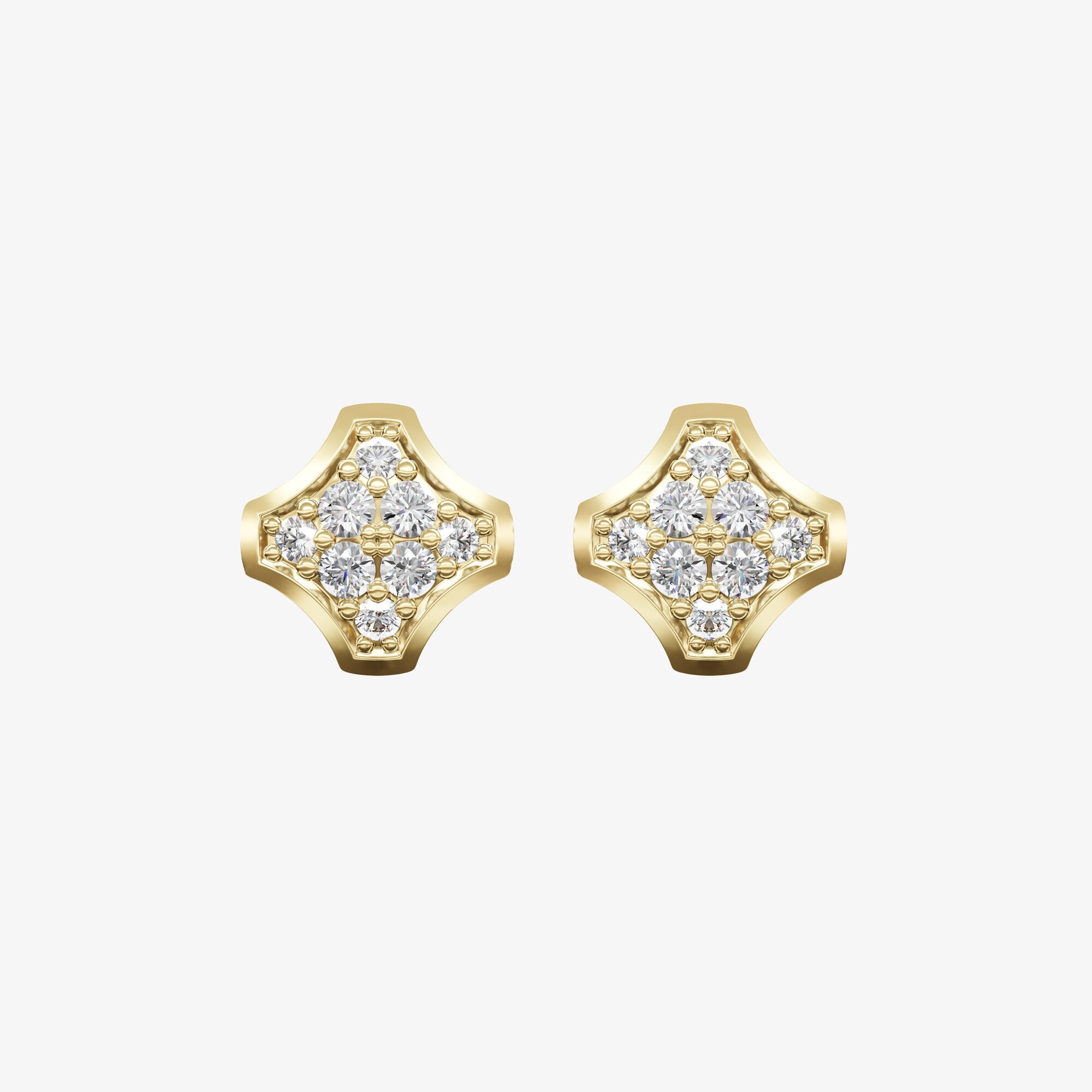 Серьги из желтого золота с бриллиантами ПУТЬ 5 - EC100-230 Серьги Way 5