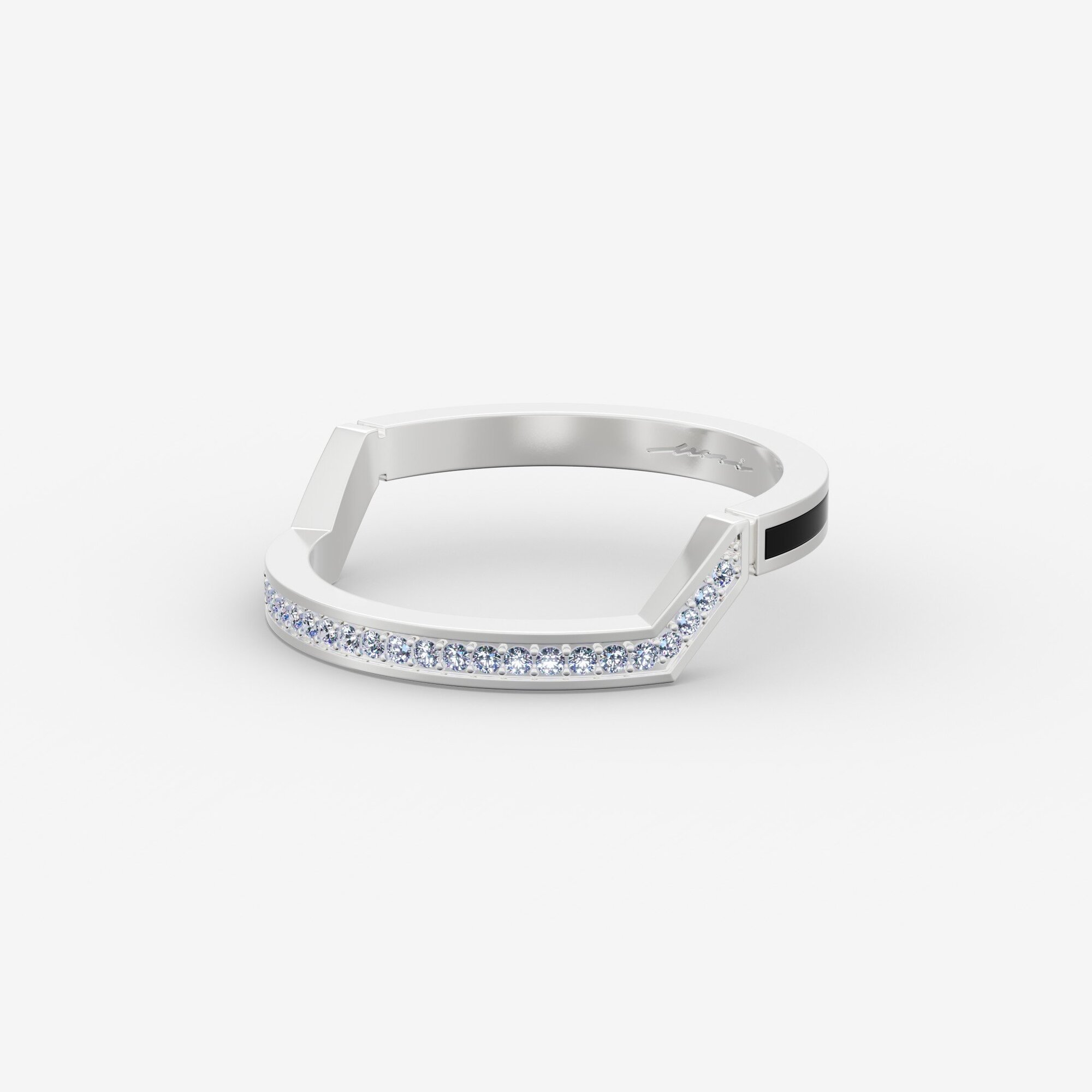 Кольцо из серебра с фианитами и эмалью ID 1 - RC001-111 Кольцо ID 1