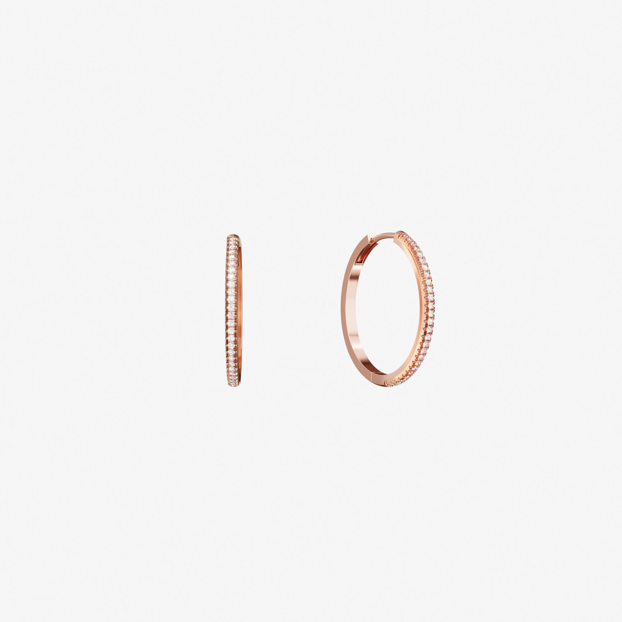Серьги из розового золота с бриллиантами B 3 - EB005-330 Серьги B 3