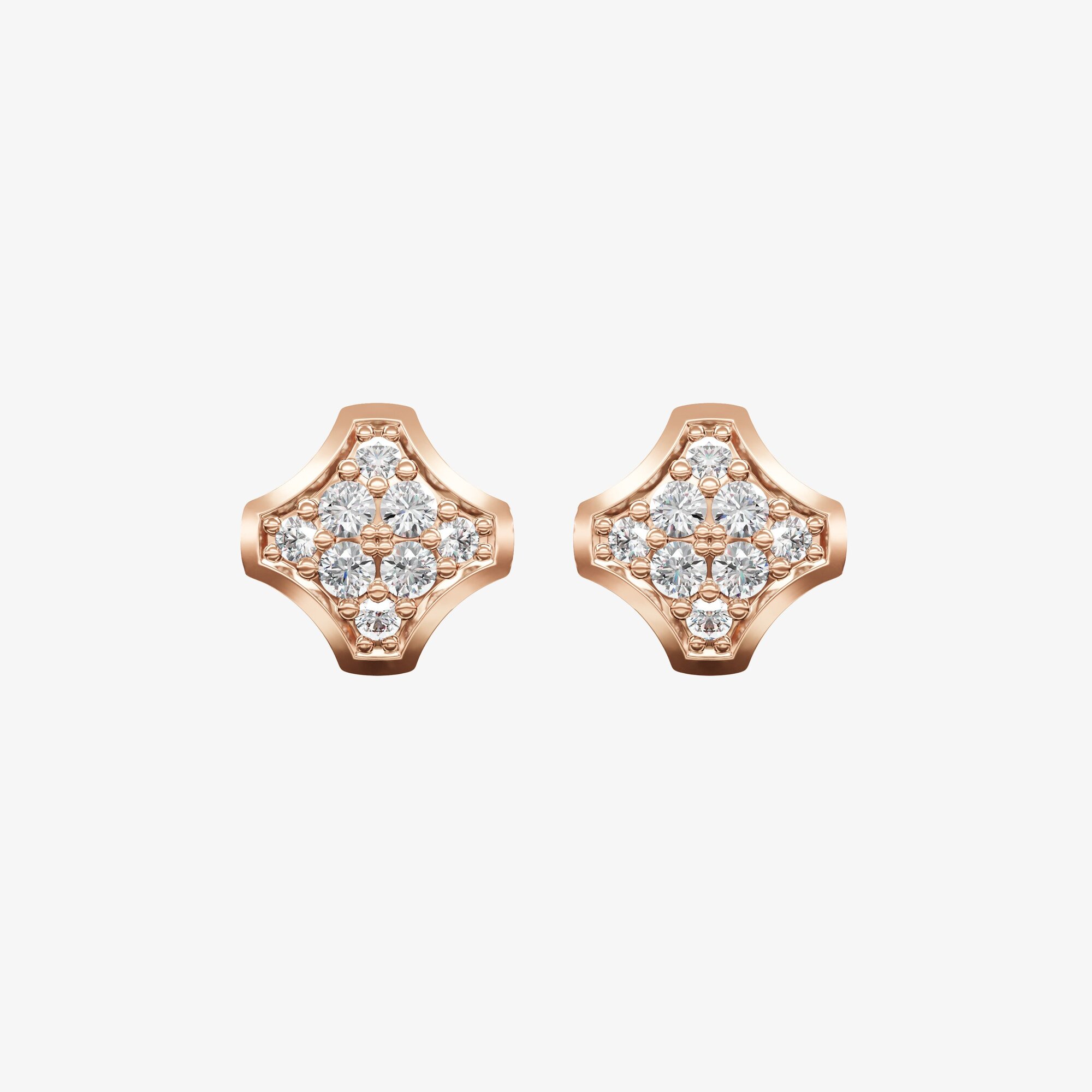 Серьги из розового золота с бриллиантами ПУТЬ 5 - EC100-330 Серьги Way 5
