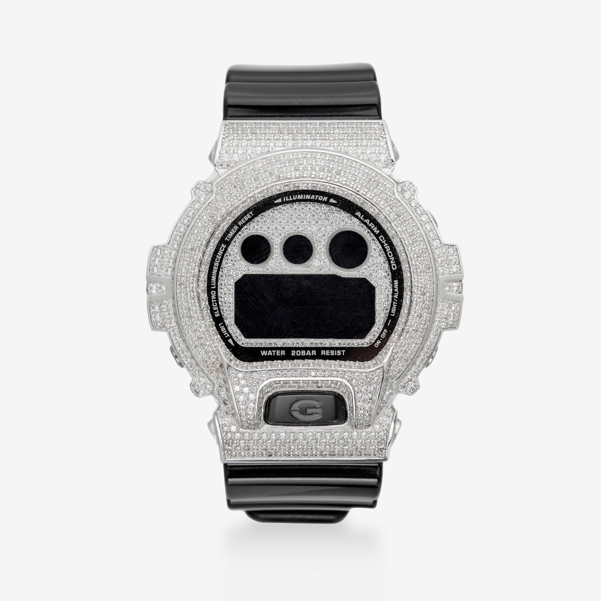 Часы из серебра с фианитами G-SHOCK 6900 - WC005-110 Часы из серебра с фианитами G-SHOCK 6900