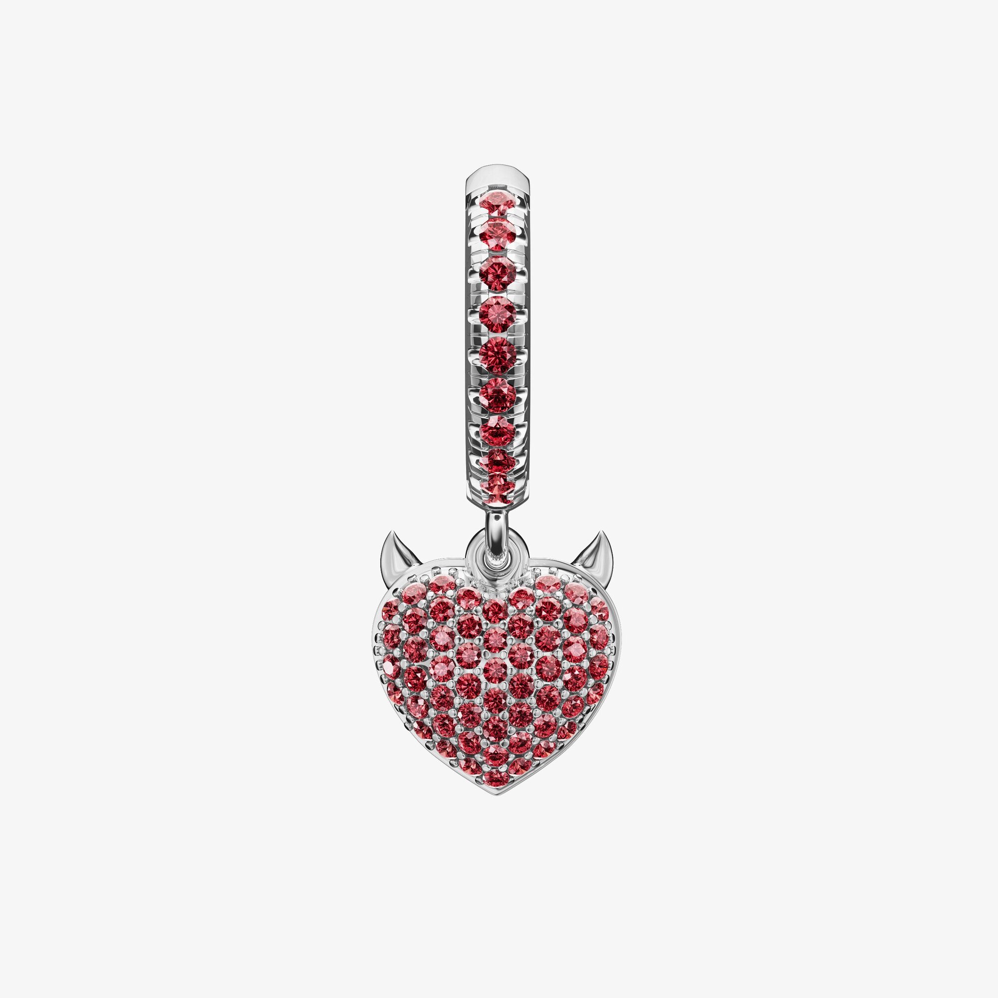 Серьги конго из серебра с фианитами ДЕМОН - EC029-110 Серьги конго Demon