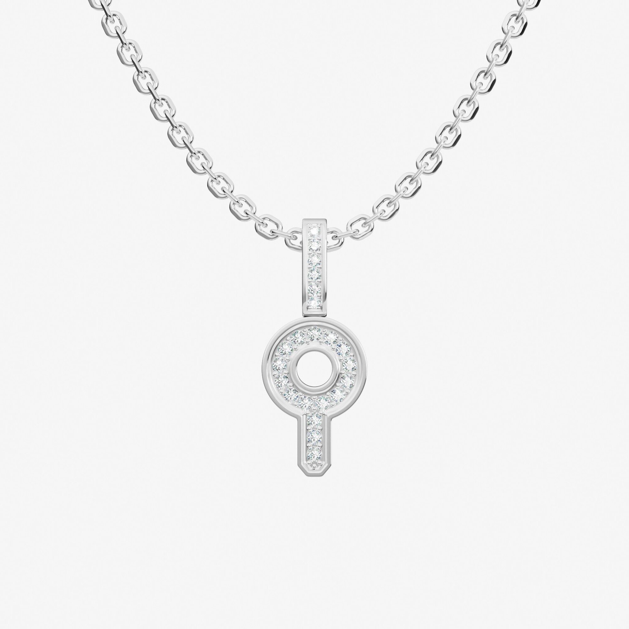 Подвеска из серебра с фианитами ID 29 - PC009-110 Подвеска ID 29