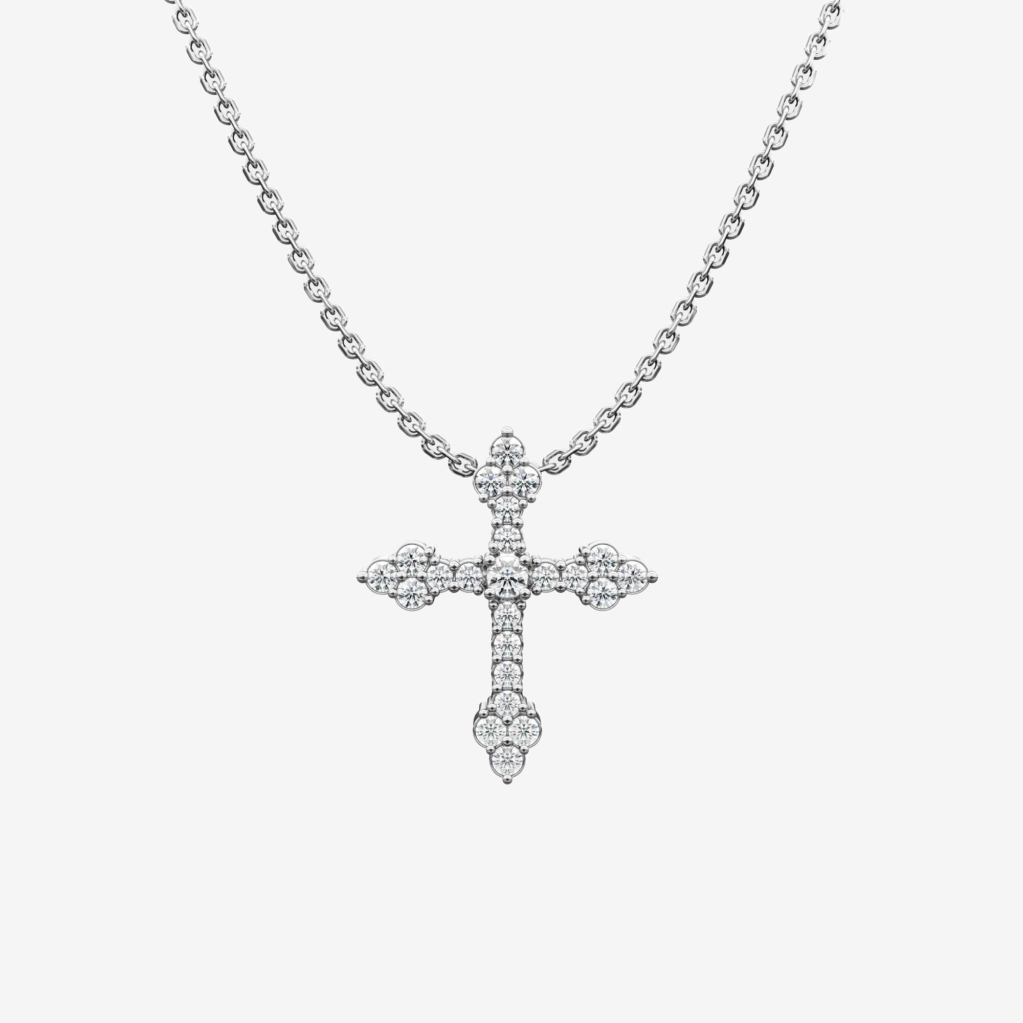 Подвеска крест из серебра с фианитами B 50 - PB362-110 Подвеска B 50