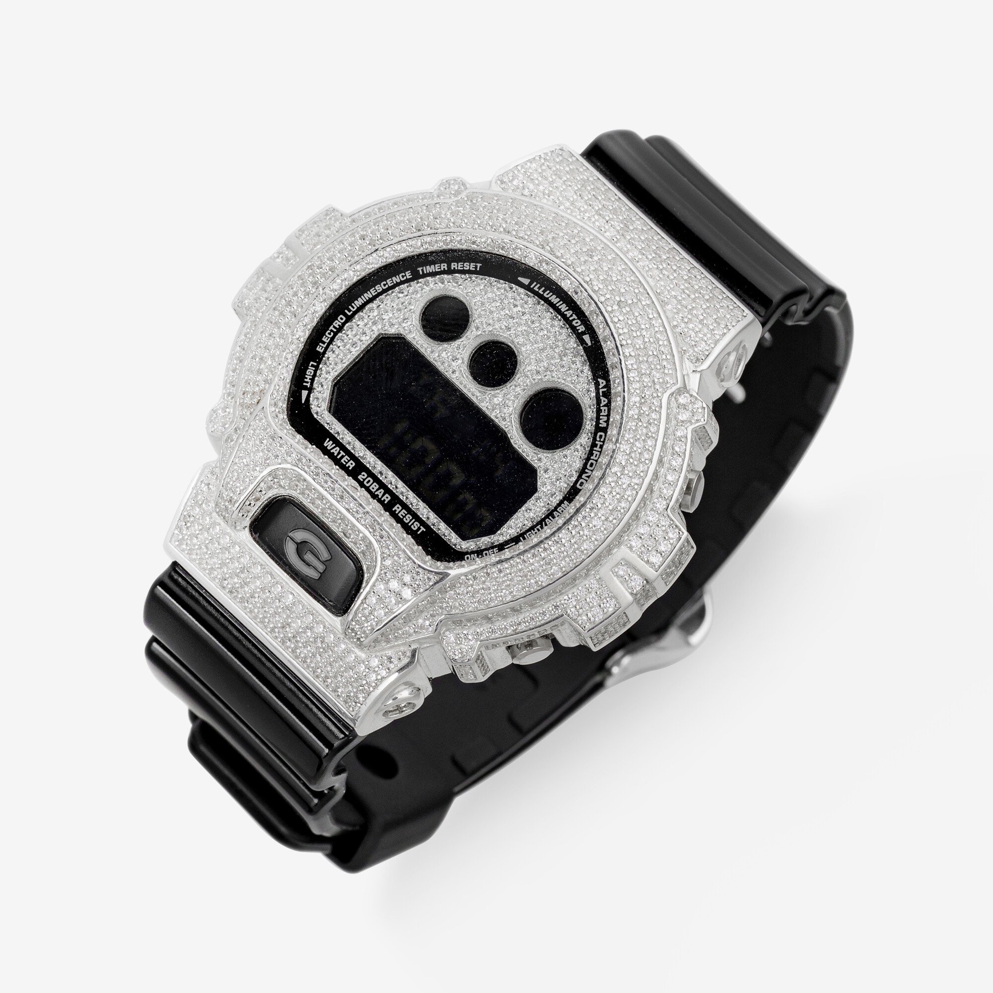 Часы из серебра с фианитами G-SHOCK 6900 - WC005-110 Часы из серебра с фианитами G-SHOCK 6900