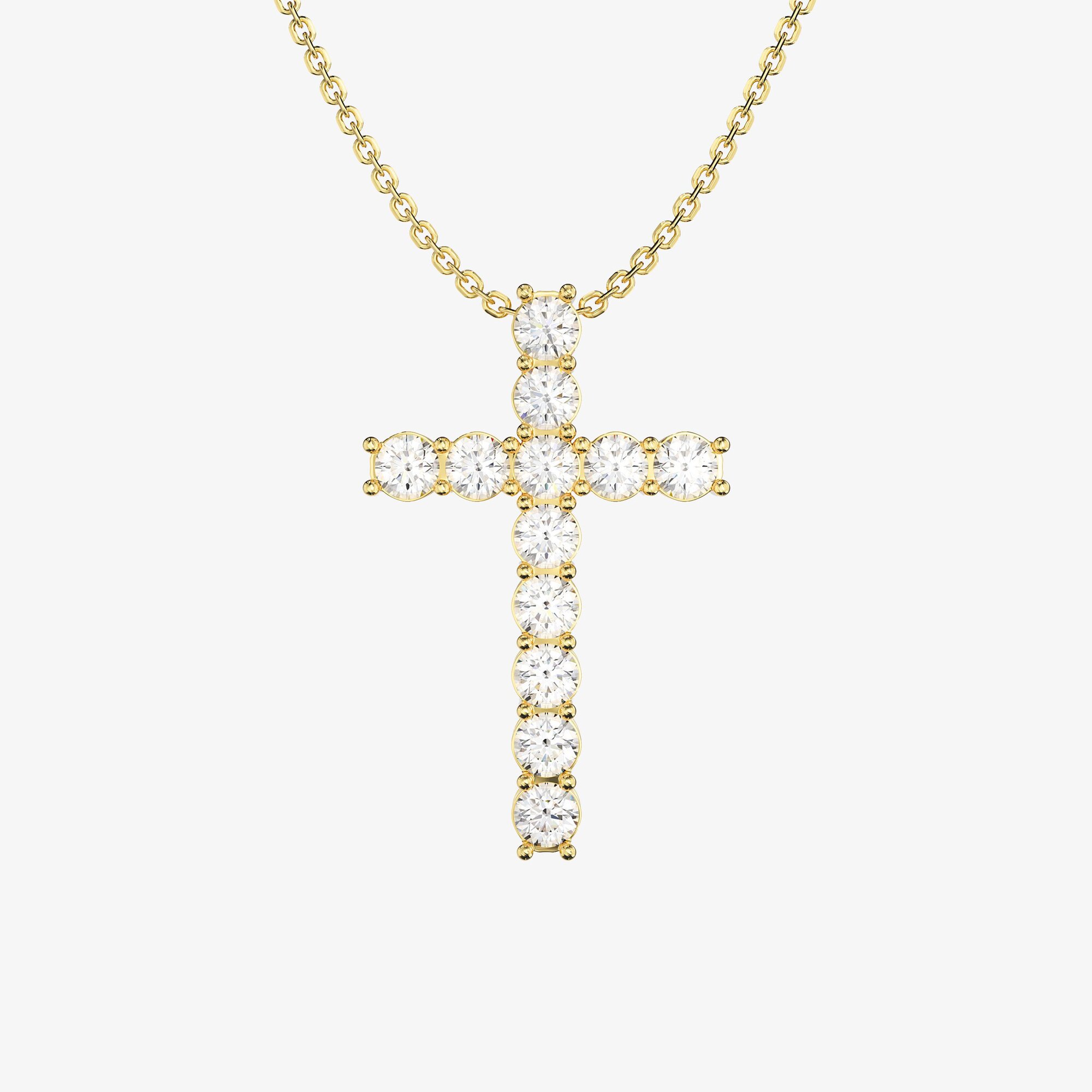 Подвеска из желтого золота с бриллиантами Cross L - PB297-230 Подвеска Cross L