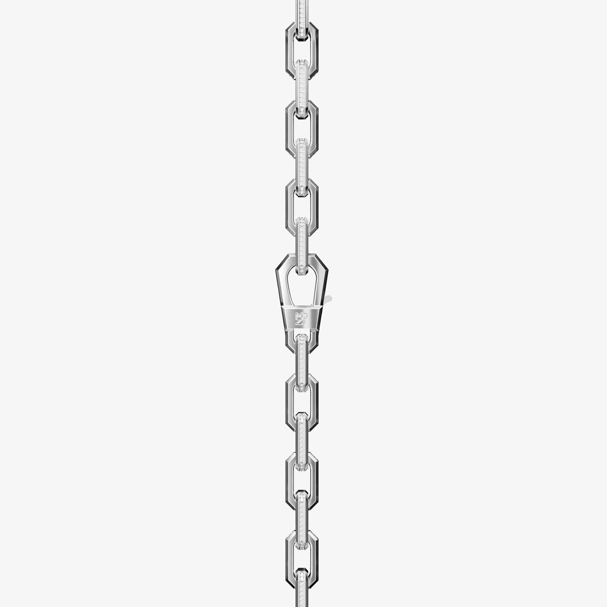 Цепь ANCHOR из серебра с фианитами 15 мм - AB007-110 Цепь ANCHOR с фианитами 15 мм