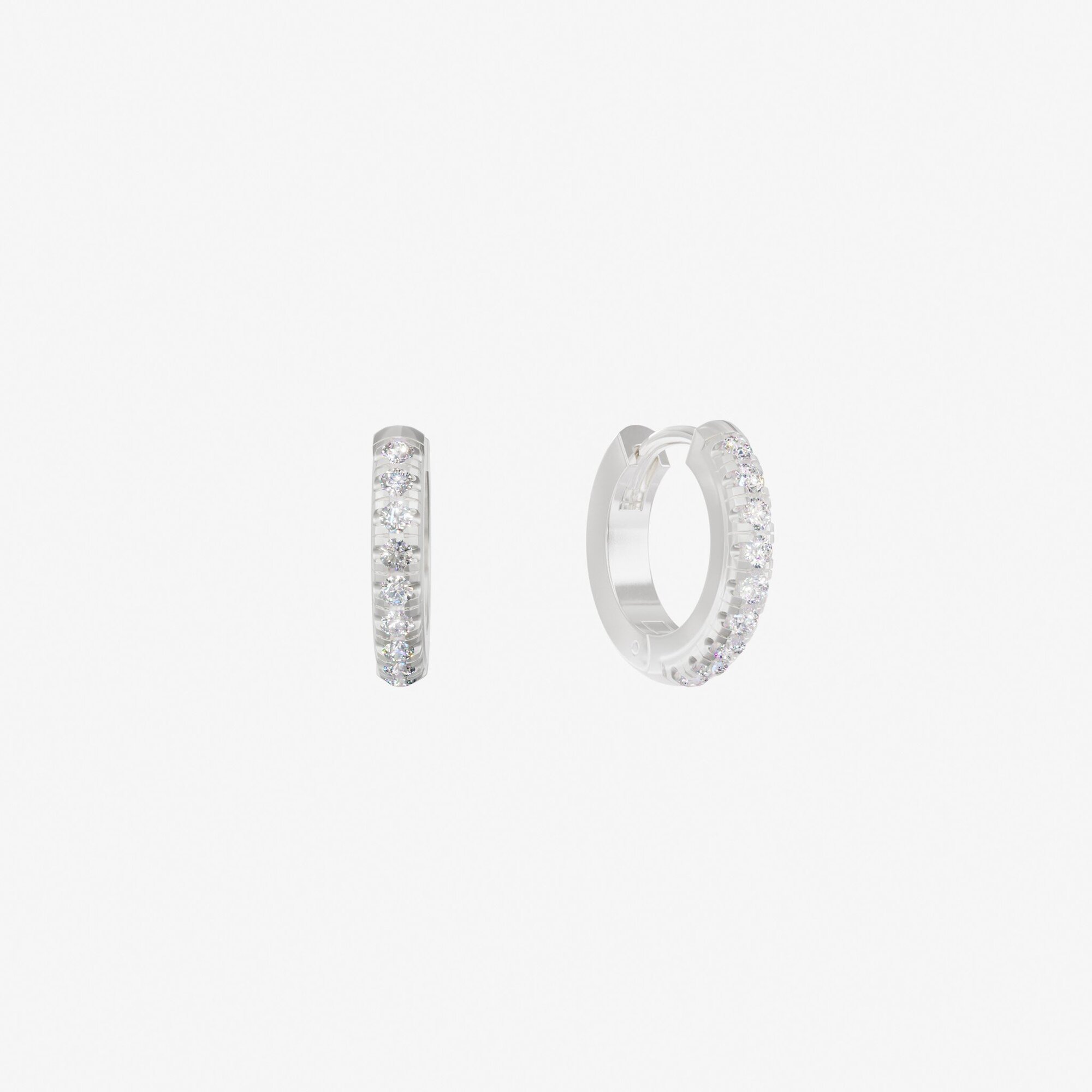 Серьги из серебра с фианитами B 1 - EB001-110 Серьги B 1