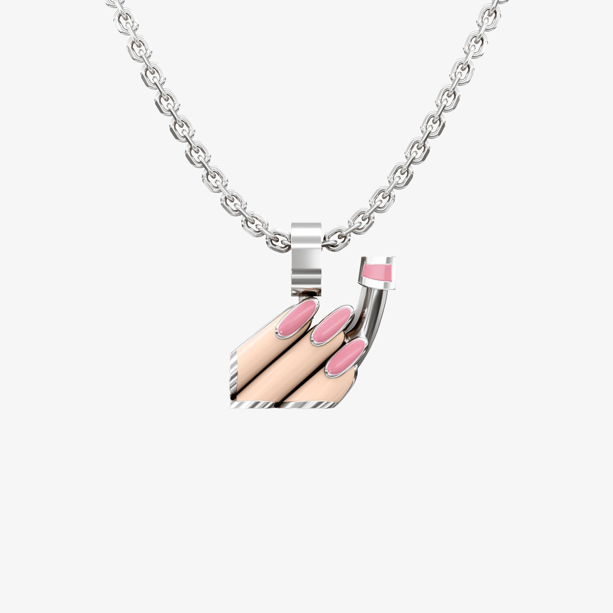 Подвеска из серебра с эмалью ЭМОДЗИ ГЛАМУР - PC186-102 Подвеска GLAMOUR