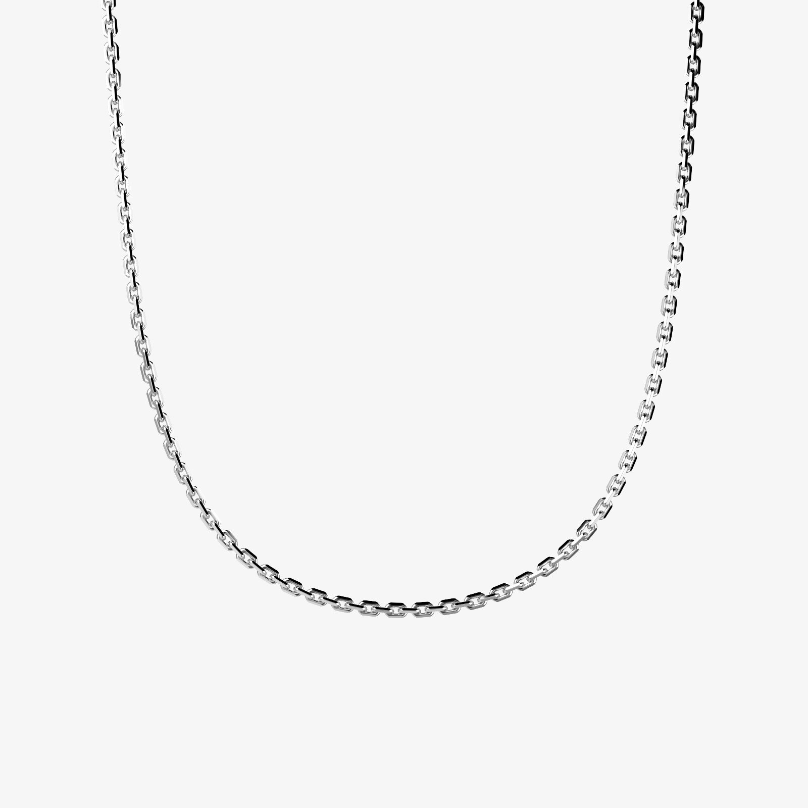 Цепь якорная из серебра S - AB019-100 Якорная цепь 0,4 мм (Яг 40) S