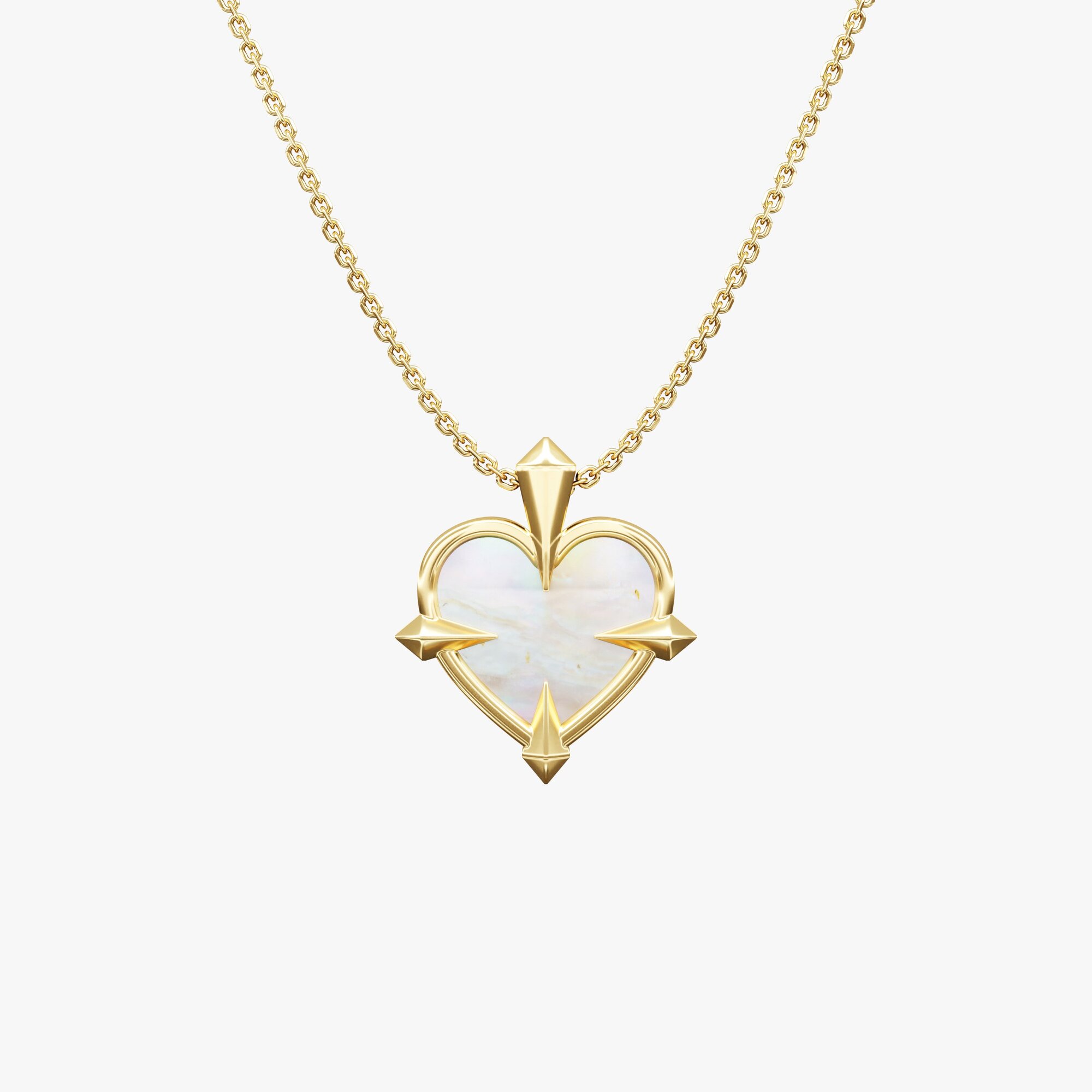 Подвеска из желтого золота с перламутром Aim for Love - PC049-220 Подвеска Aim for Love