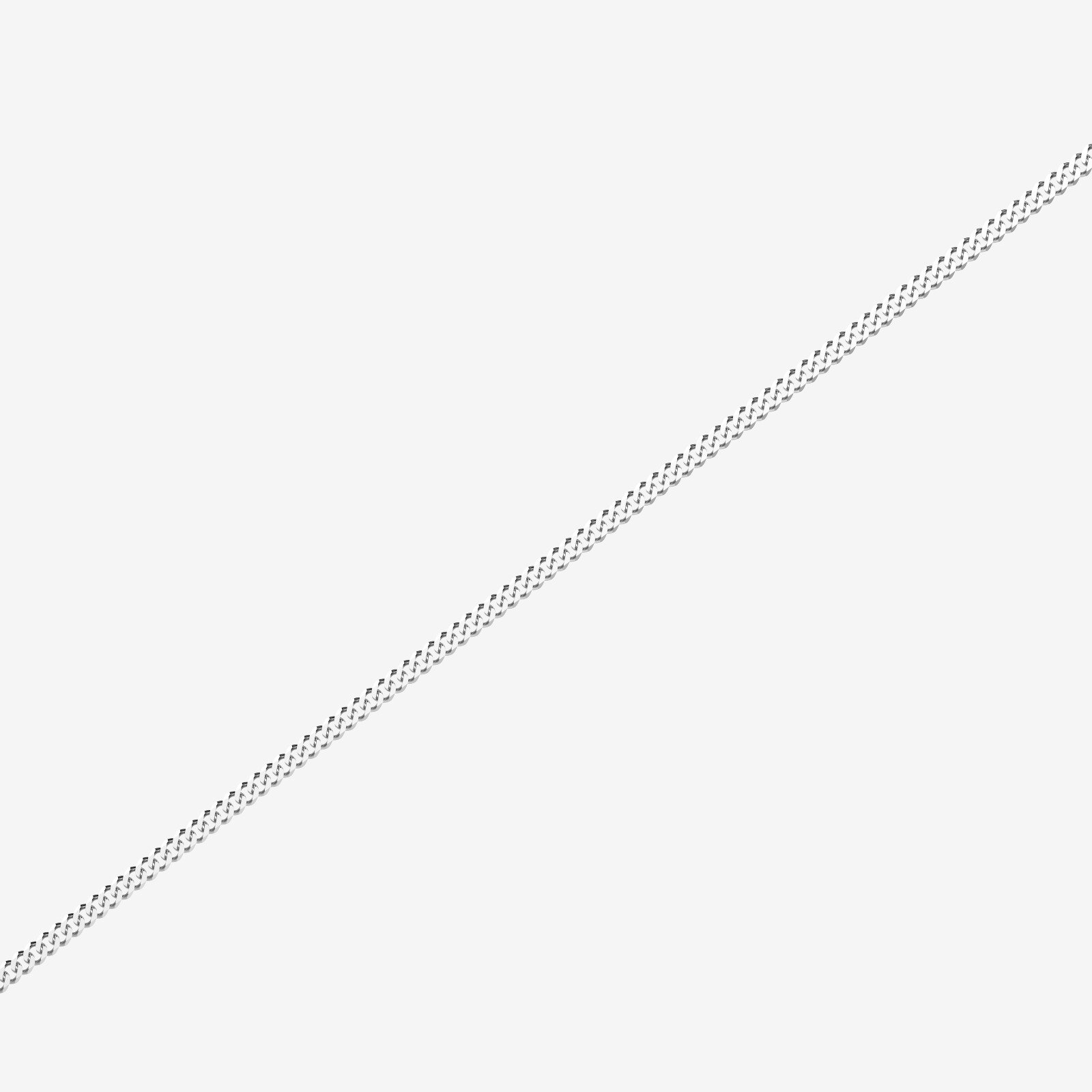 Цепь панцирная из серебра S - CB036-100 Цепь панцирная (ПГр-50) родированная