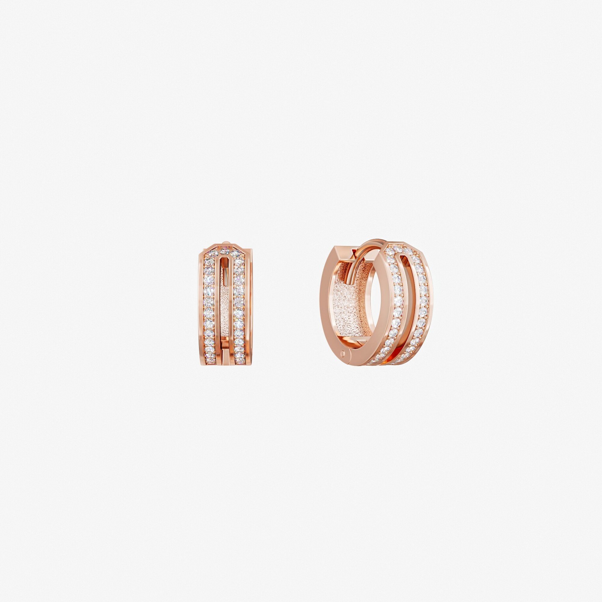 Серьги из розового золота с бриллиантами ID 38 - EC001-330 Серьги ID 38