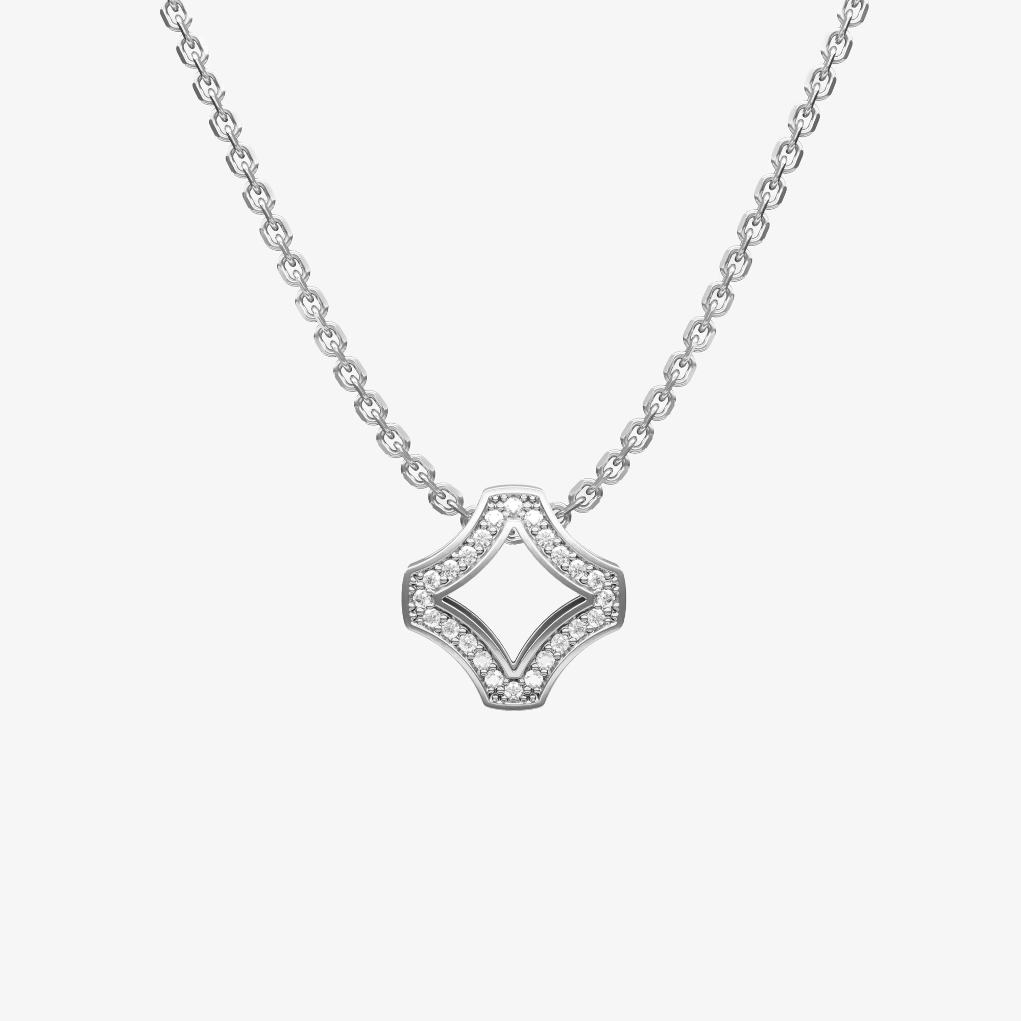 Подвеска из серебра с фианитами ПУТЬ 8 - PC204-110 Подвеска WAY 8