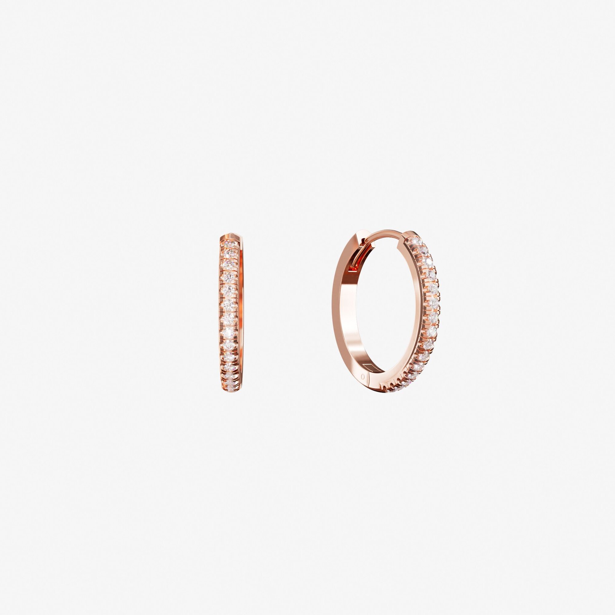 Серьги из розового золота с бриллиантами B 2 - EB003-330 Серьги B 2