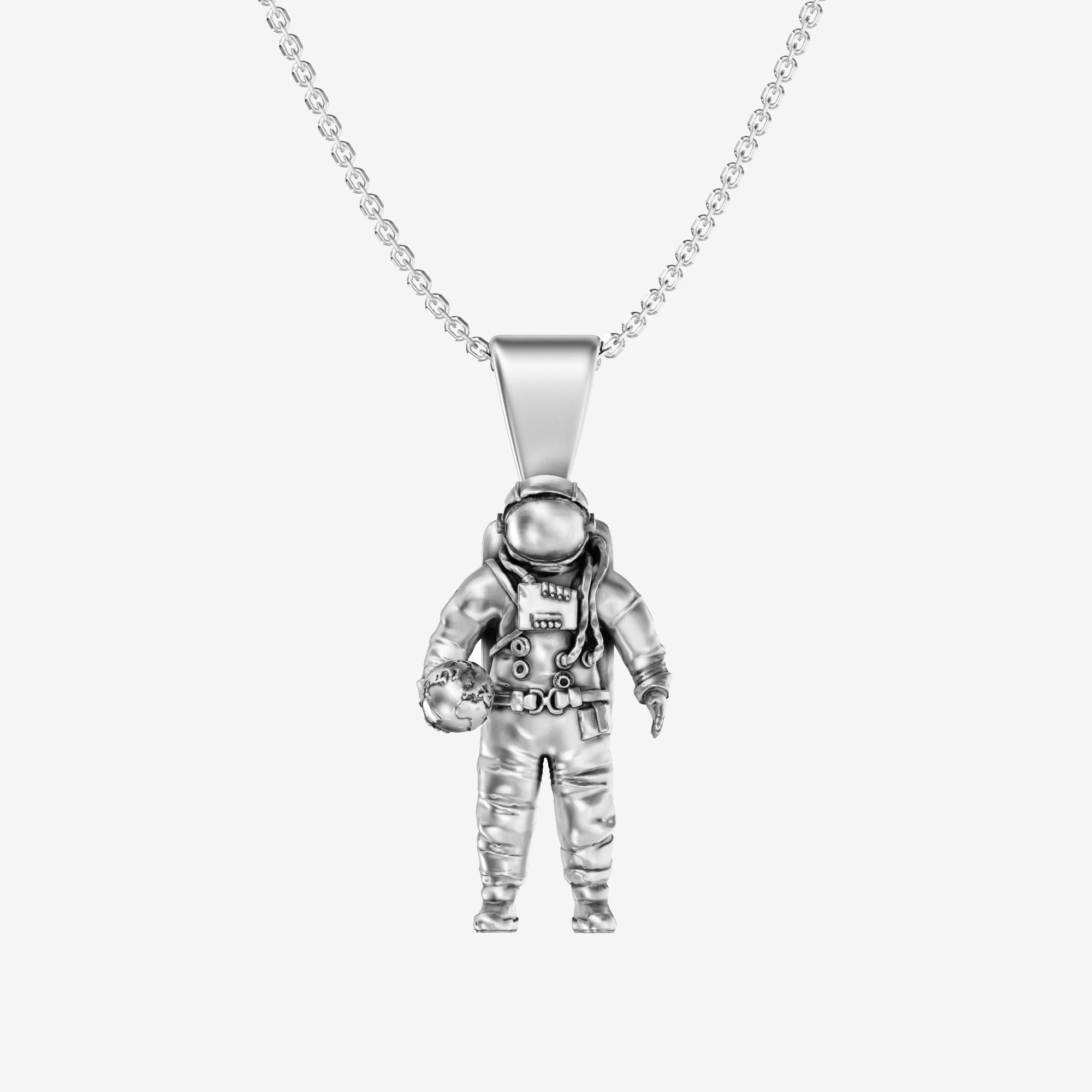 Подвеска из серебра Космонавт - PS016-100 Подвеска Космонавт