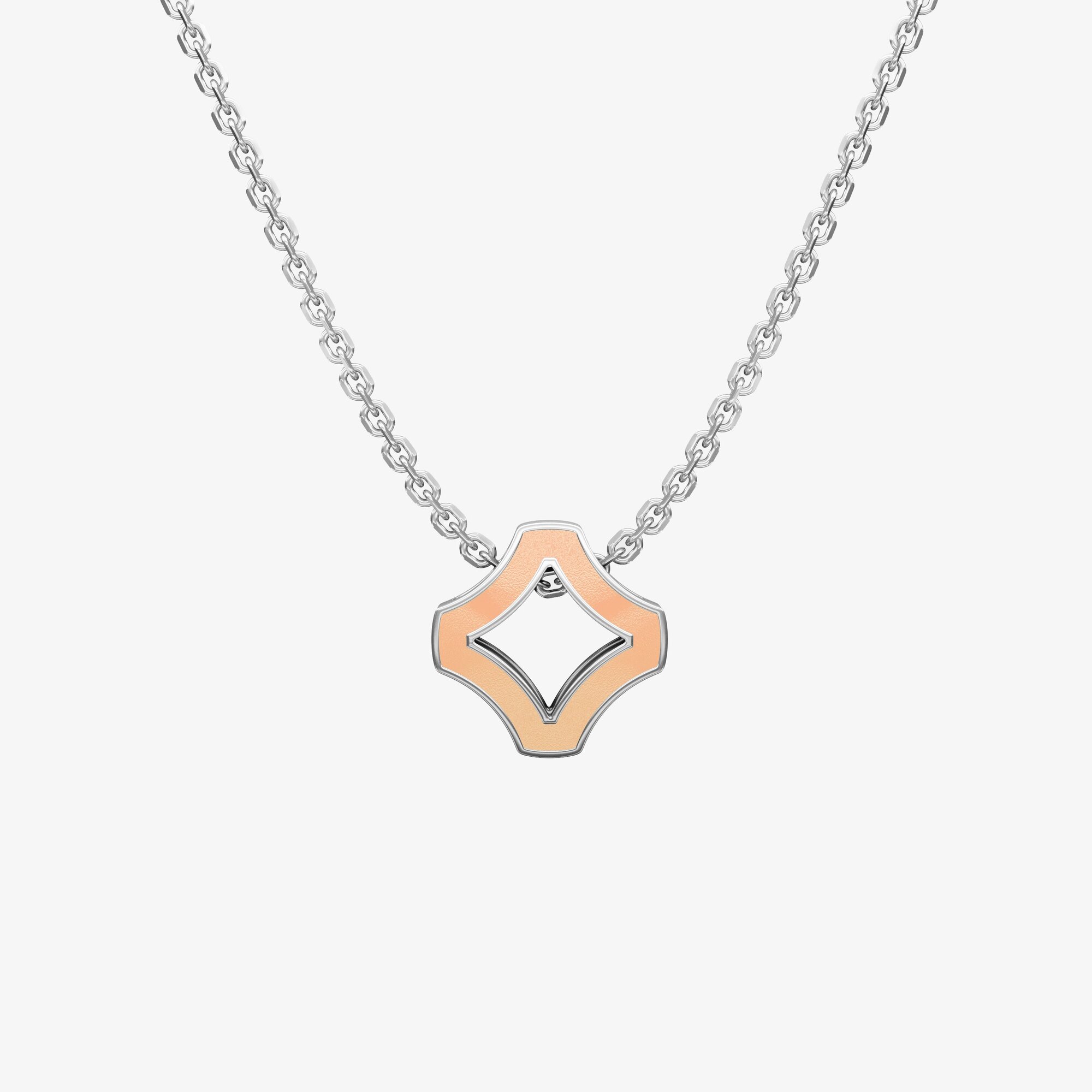 Подвеска из серебра с эмалью ПУТЬ 6 персик - PC198-101 Подвеска WAY 6 peach