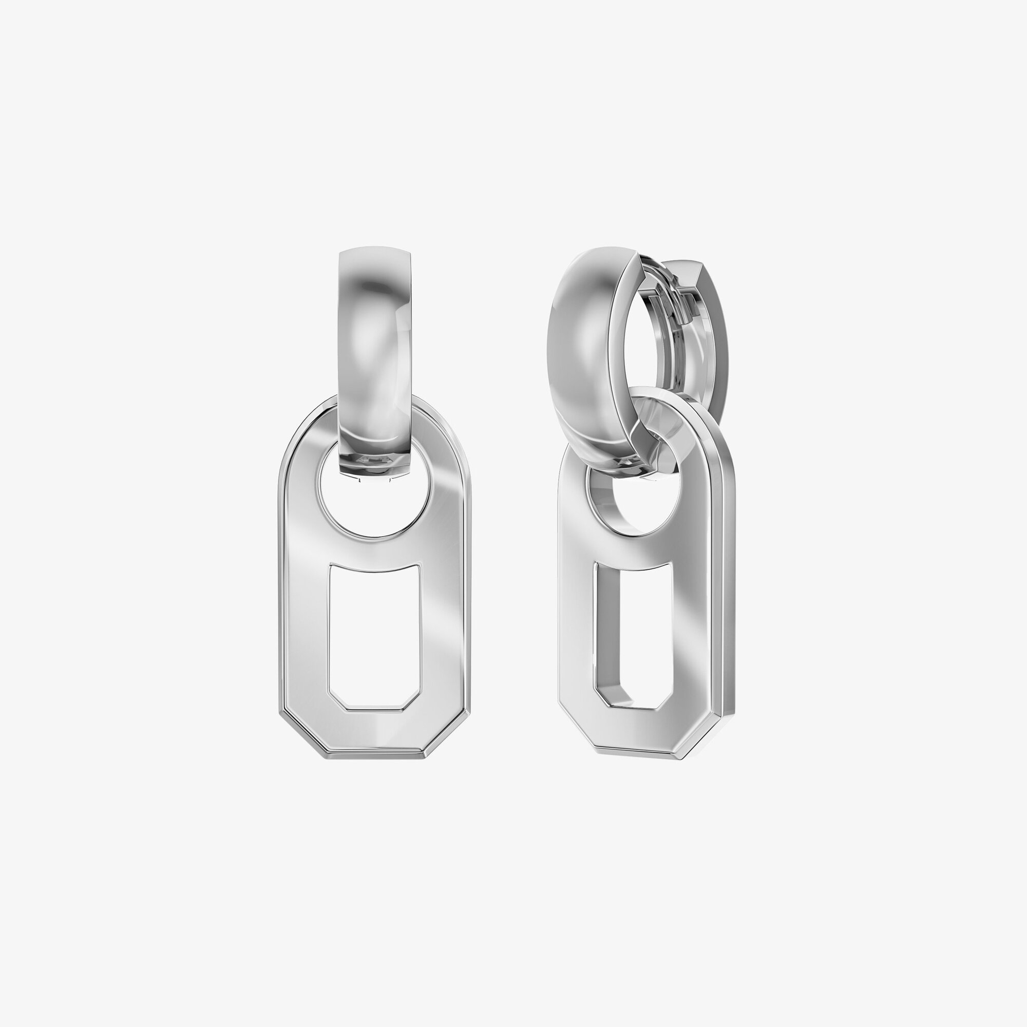 Серьги конго из белого золота ID 53 - EC053-400 Серьги ID 53