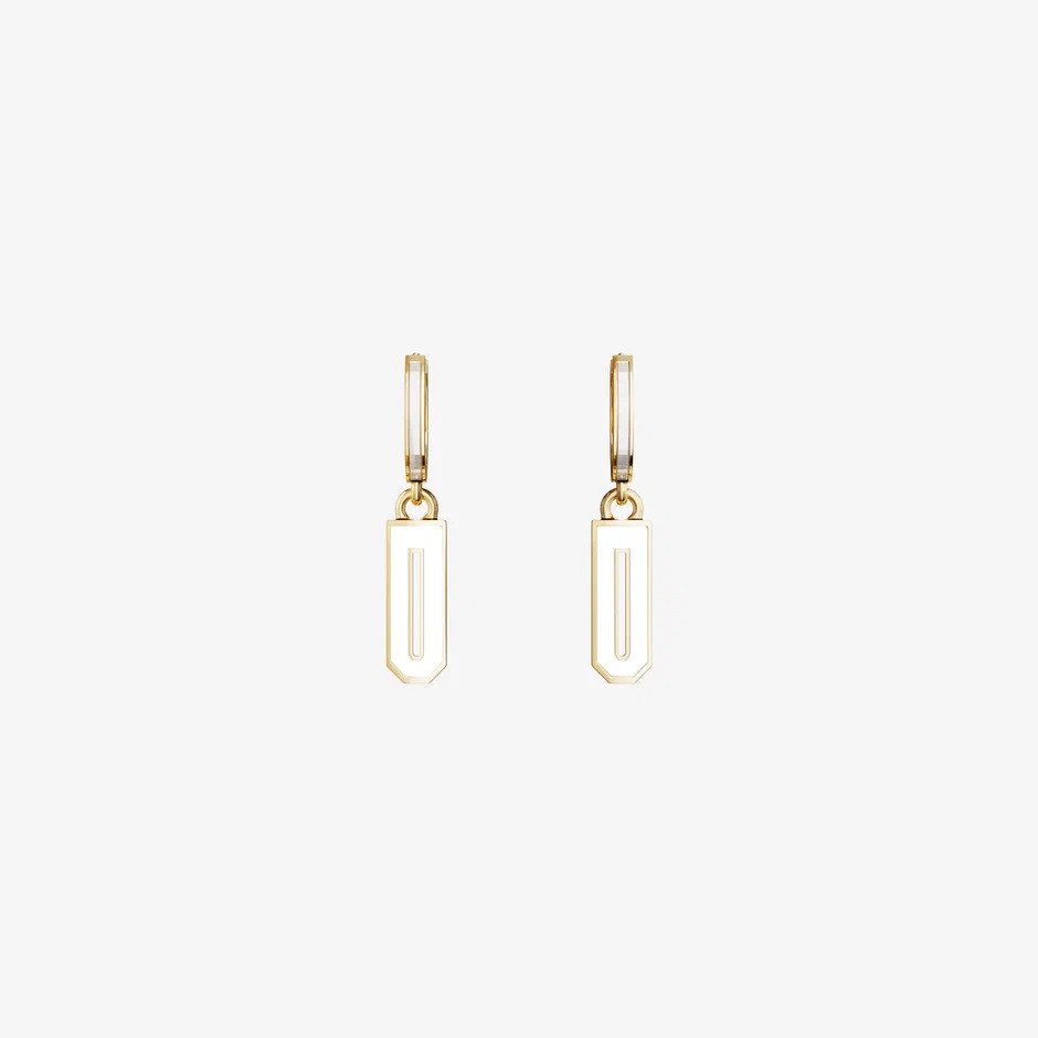 Серьги из желтого золота с эмалью ID 39 - EC003-201 Серьги ID 39