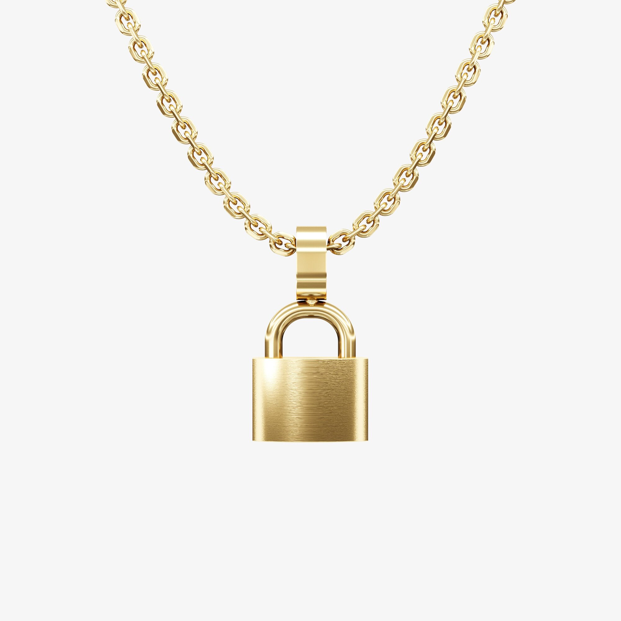 Подвеска из желтого золота без вставок  ЭМОДЗИ ЗАМОК - PC153-200 Подвеска LOCK
