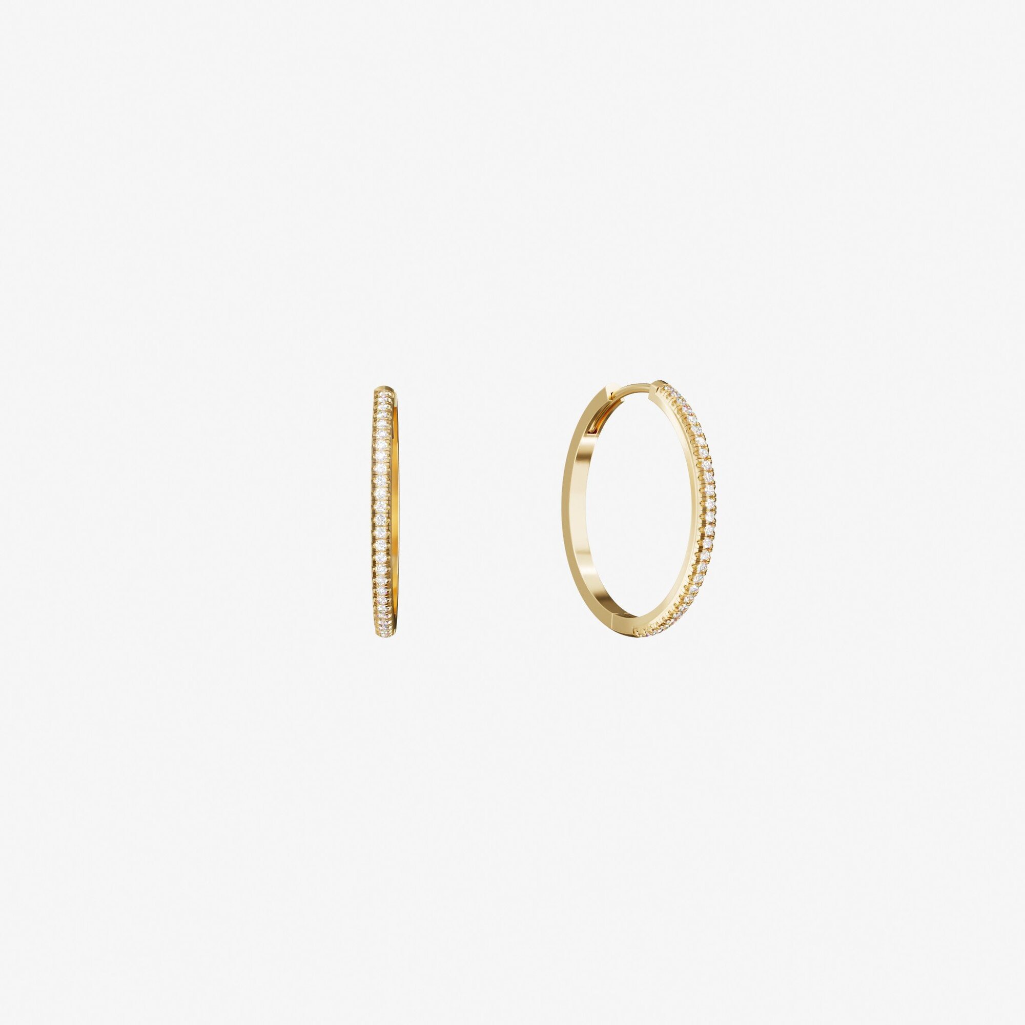Серьги из желтого золота с бриллиантами B 3 - EB005-230 Серьги B 3