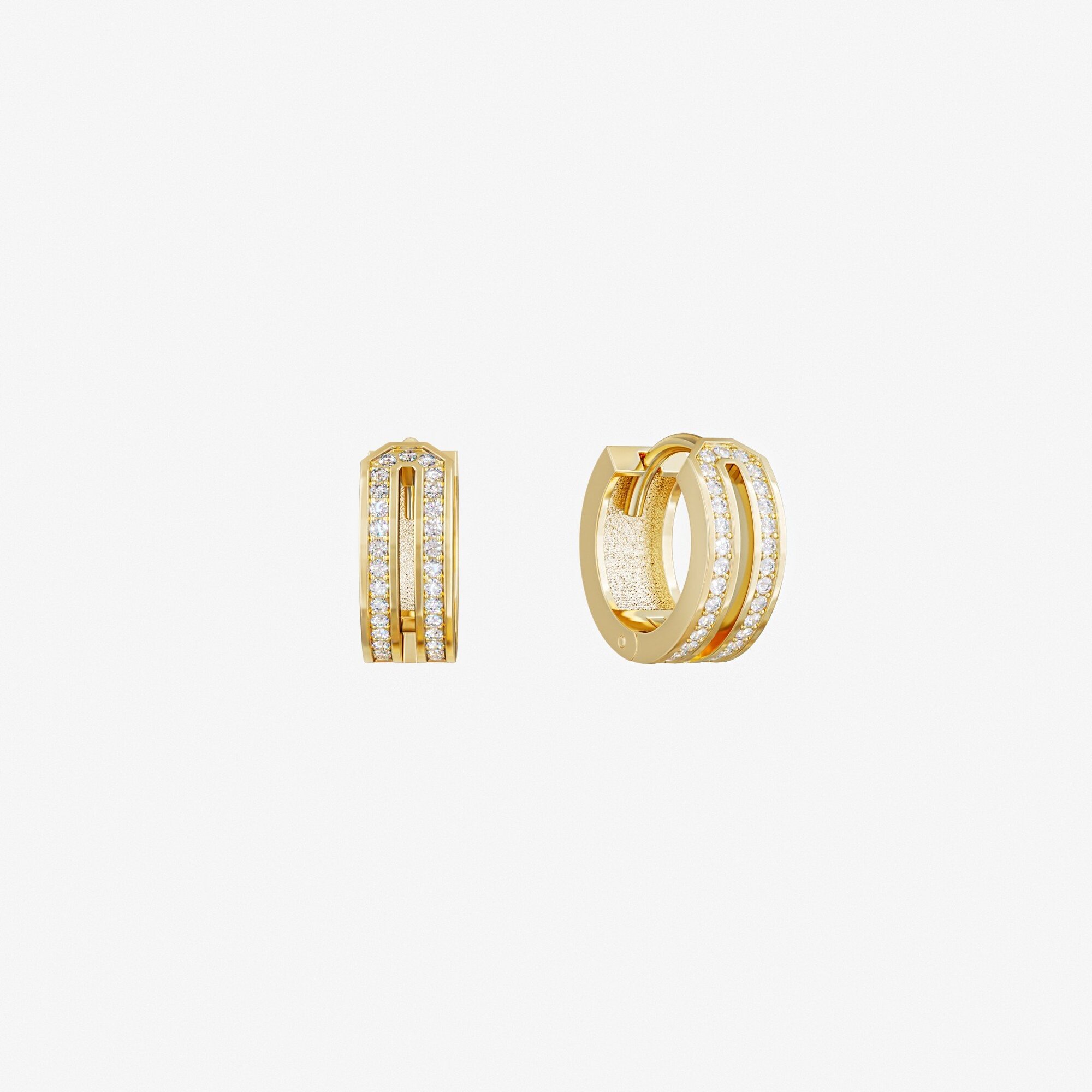 Серьги из желтого золота с бриллиантами ID 38 - EC001-230 Серьги ID 38