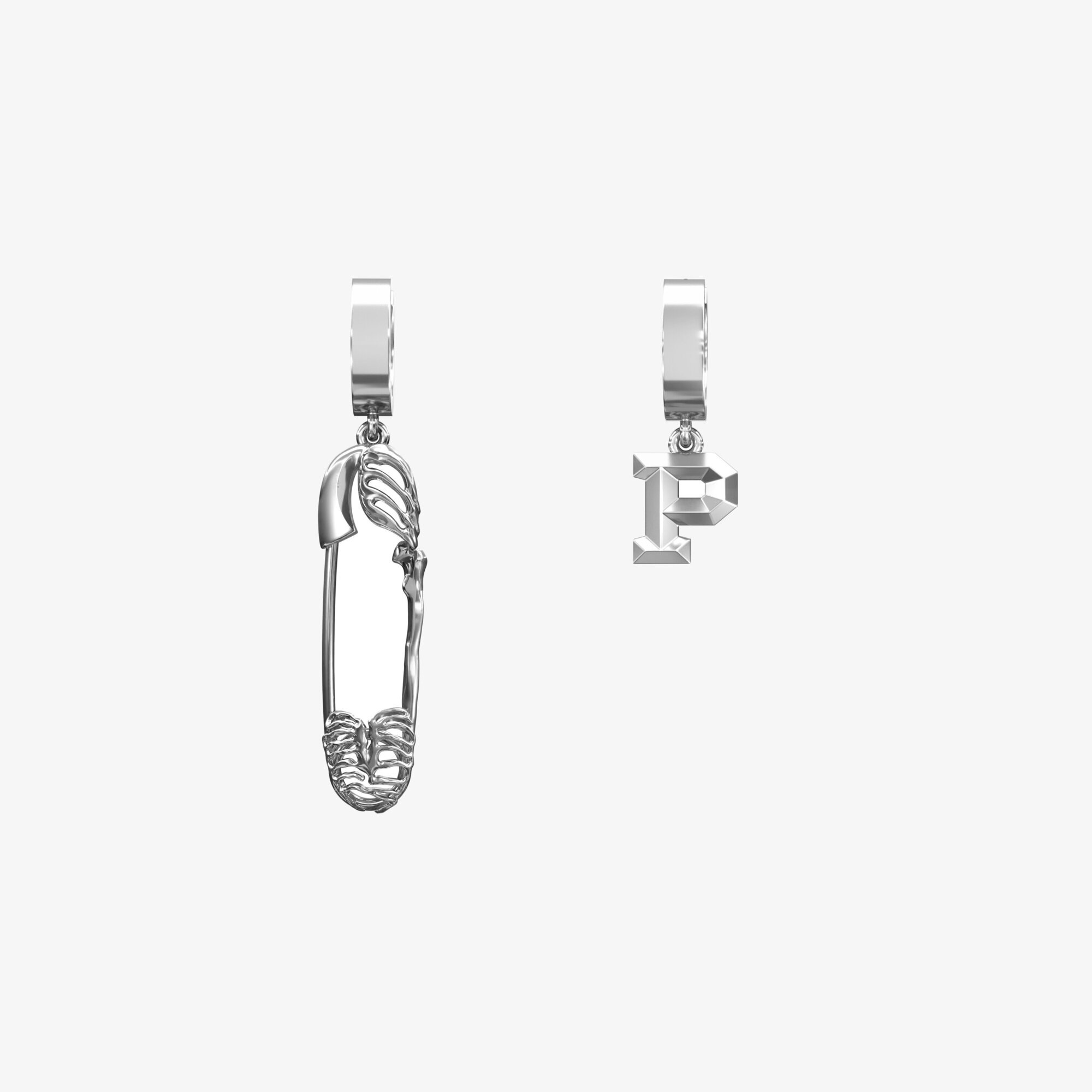 Моносерьги из серебра perque - EC110-100 Моносерьги perque
