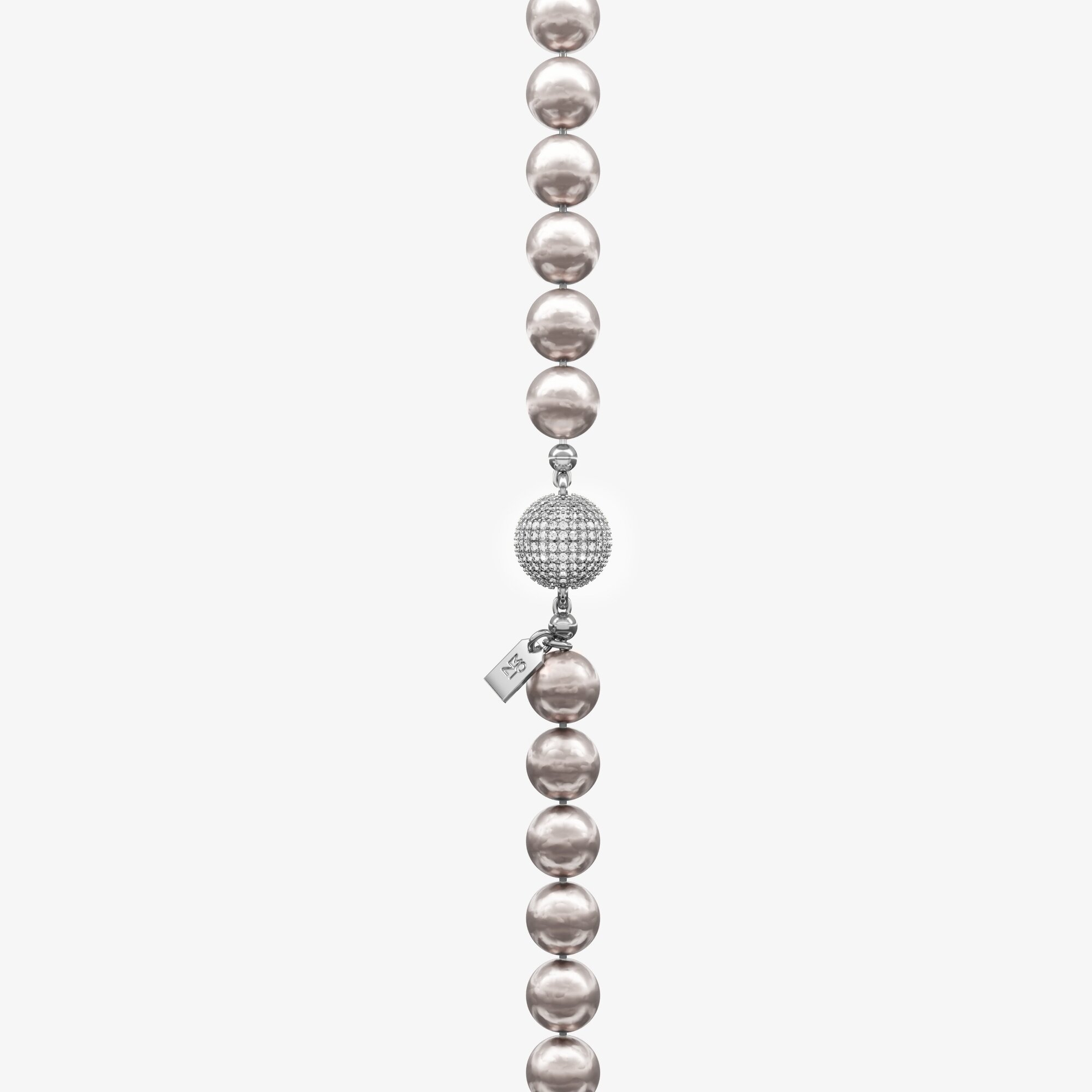 Ожерелье с вставками из серебра с фианитами ID 58 PEARL WHITE - NC022-120 Ожерелье ID 58 PEARL WHITE