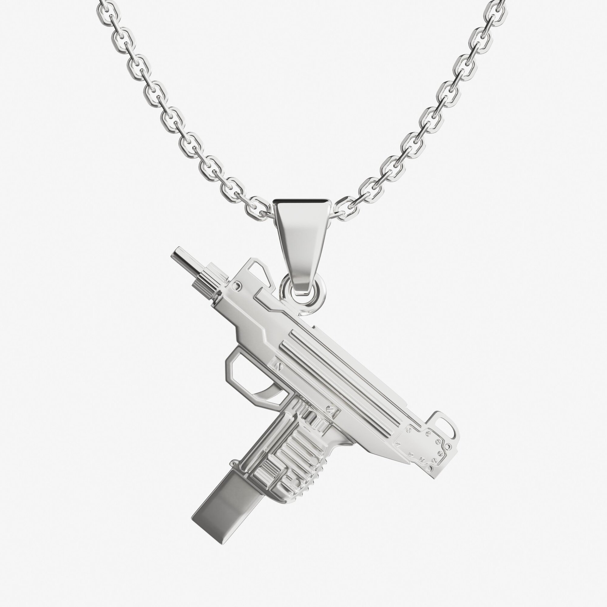 Подвеска из серебра UZI M - PB015-100 Подвеска UZI M