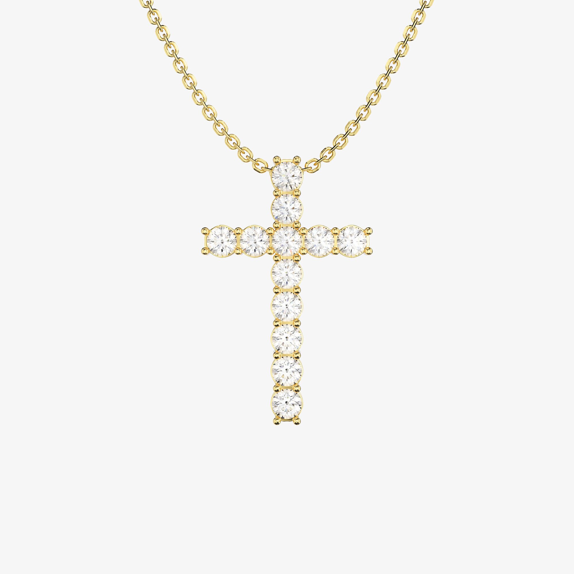 Подвеска из желтого золота с бриллиантами Cross M - PB295-230 Подвеска Cross M