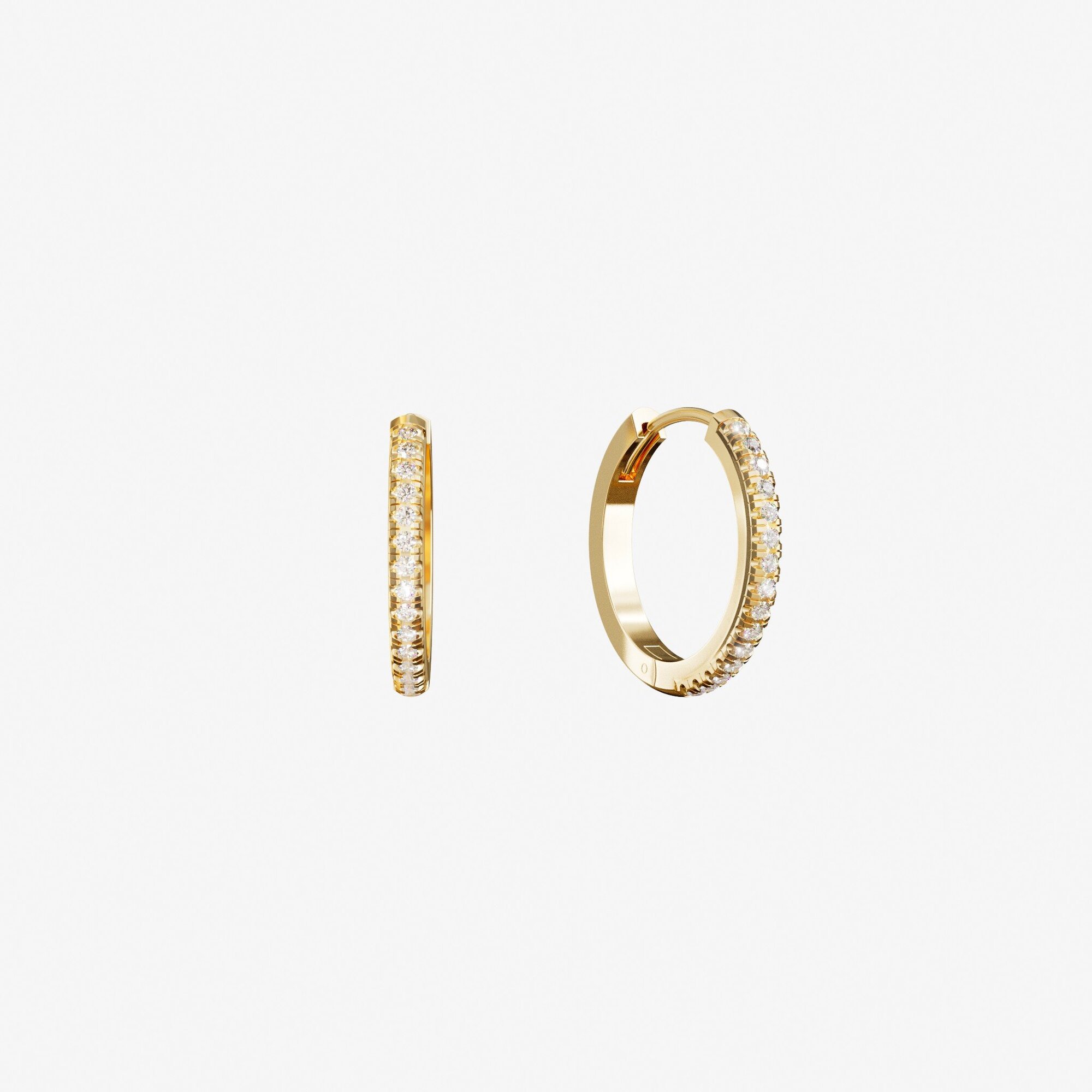 Серьги из желтого золота с бриллиантами B 2 - EB003-230 Серьги B 2
