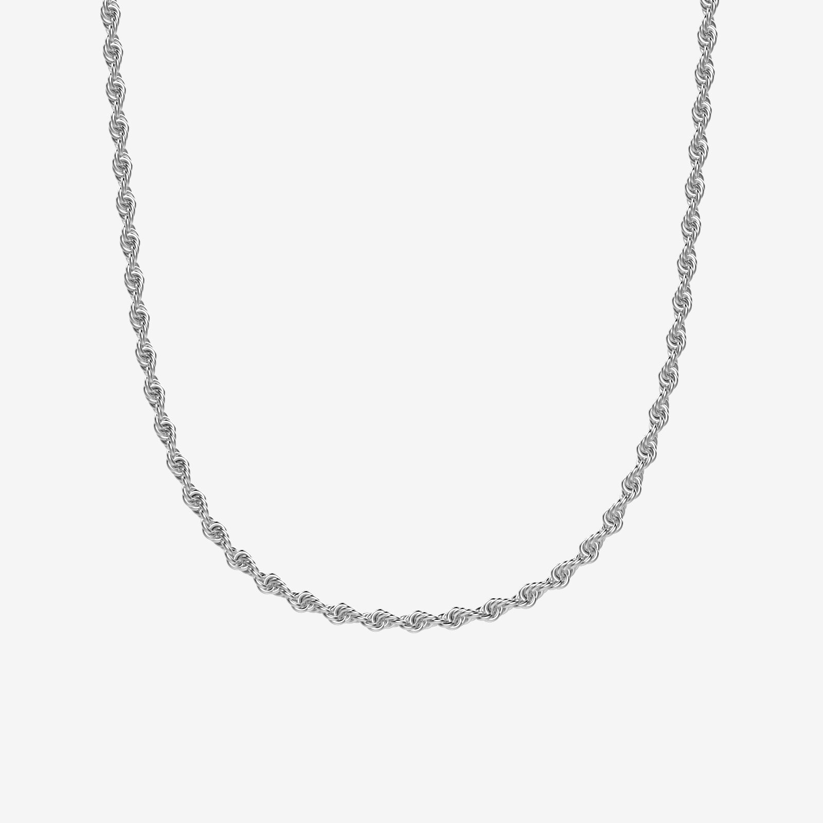 Цепь крученая из серебра S - IB007-100 Цепь крученая из серебра