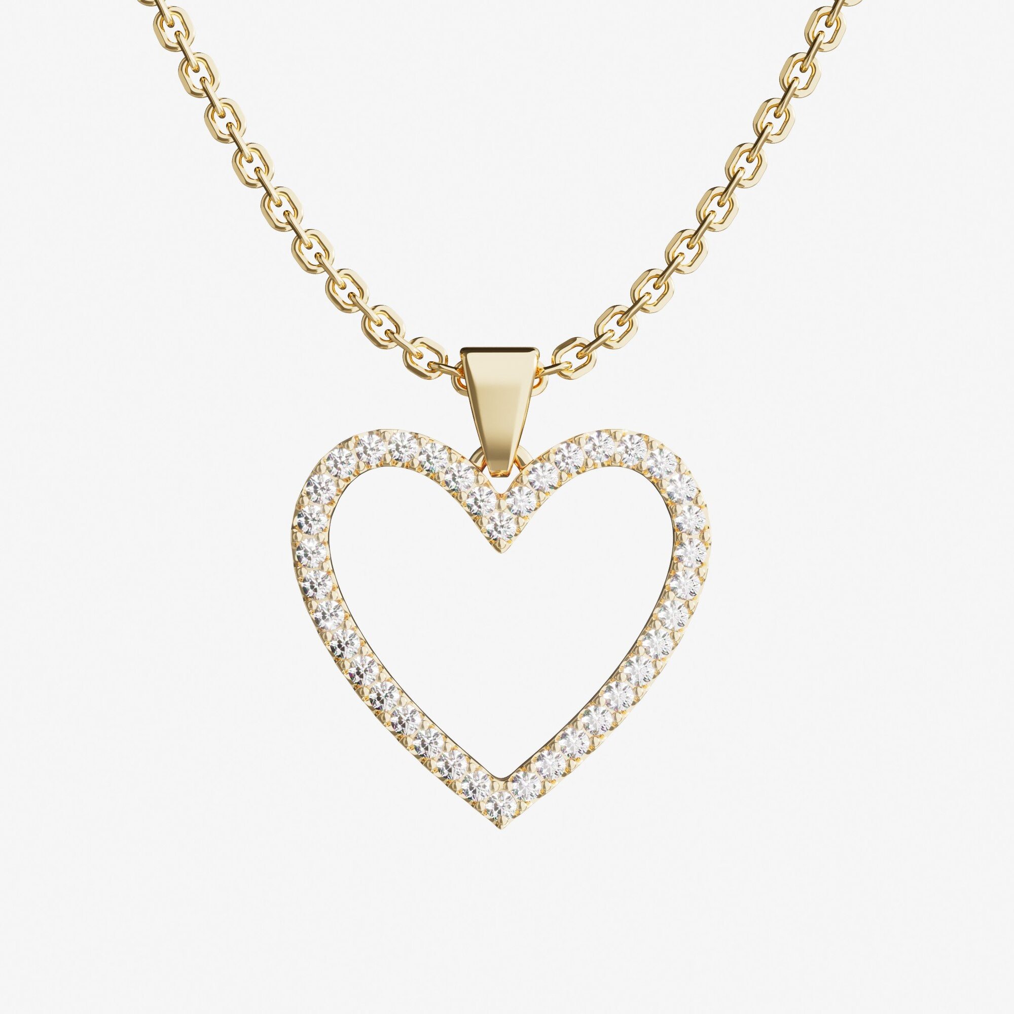 Подвеска из желтого золота с бриллиантами Heart M - PB019-230 Подвеска HEART M