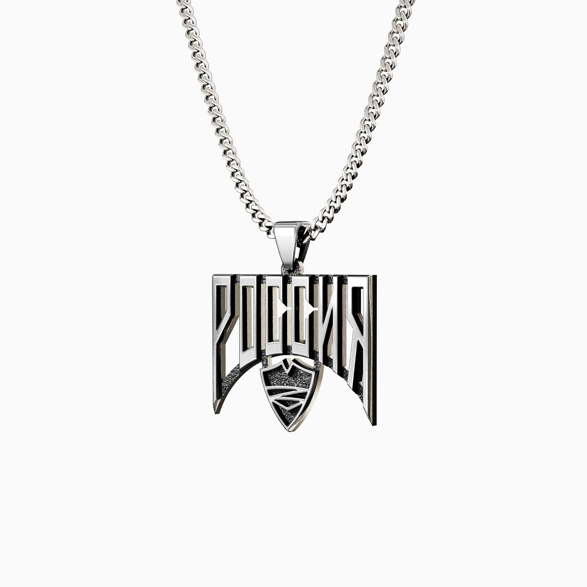 Подвеска из серебра Россия - PC312-100 Подвеска Россия