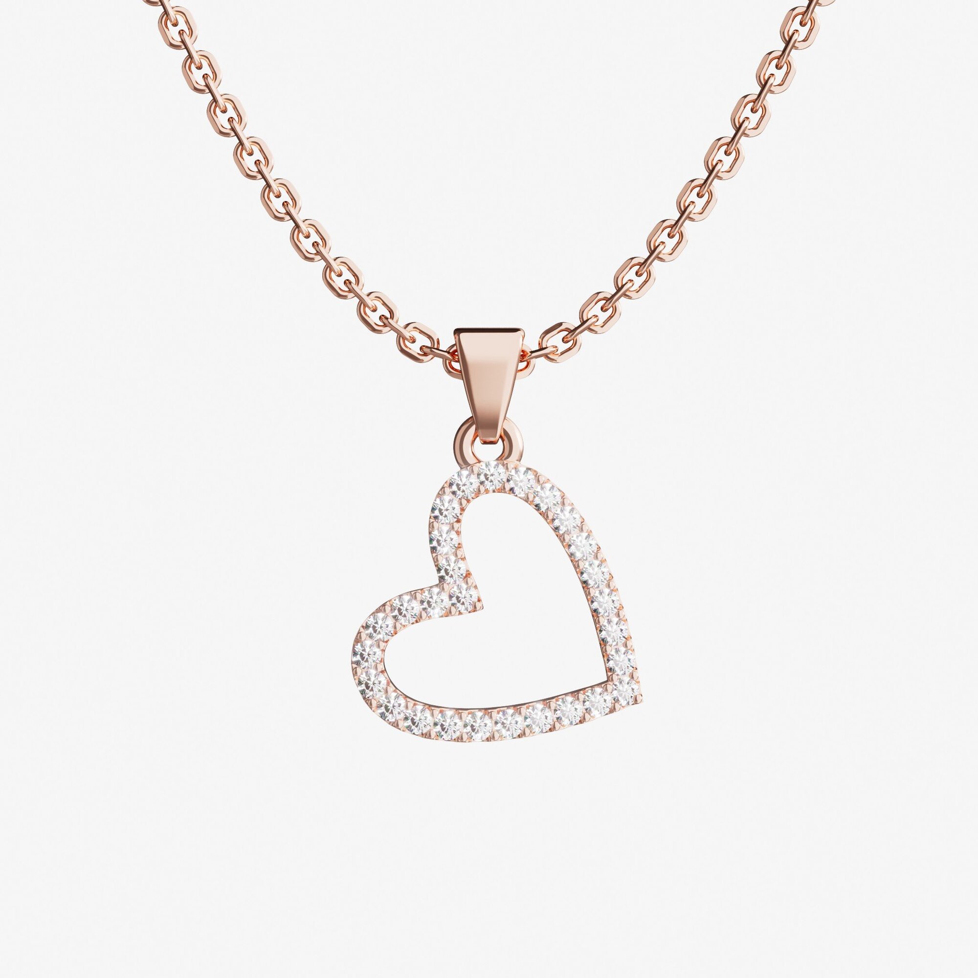 Подвеска из розового золота с бриллиантами Heart S - PB017-330 Подвеска HEART S