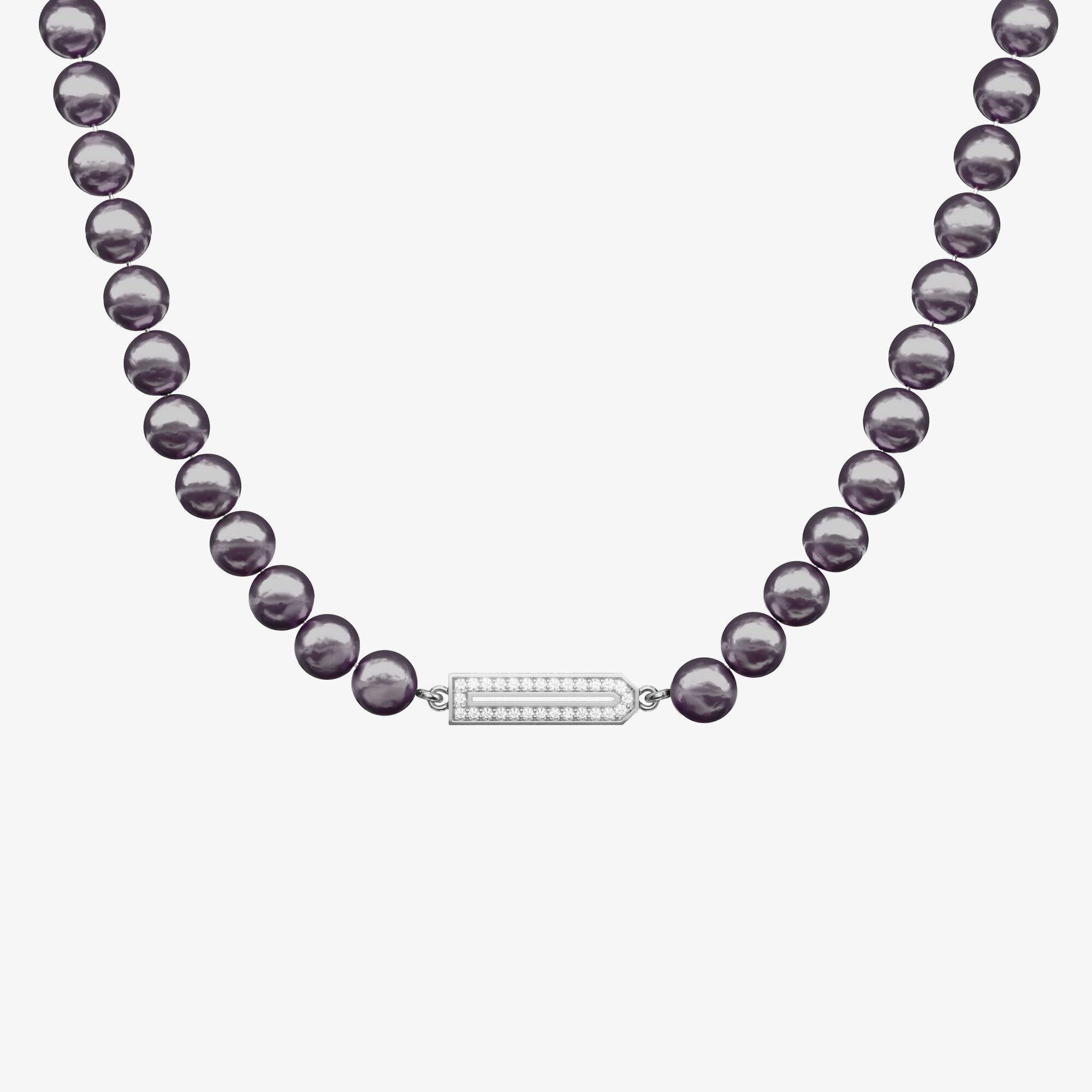 Ожерелье с вставками из белого золота с бриллиантами ID 57 PEARL BLACK - NC024-430 Ожерелье ID 57 PEARL BLACK