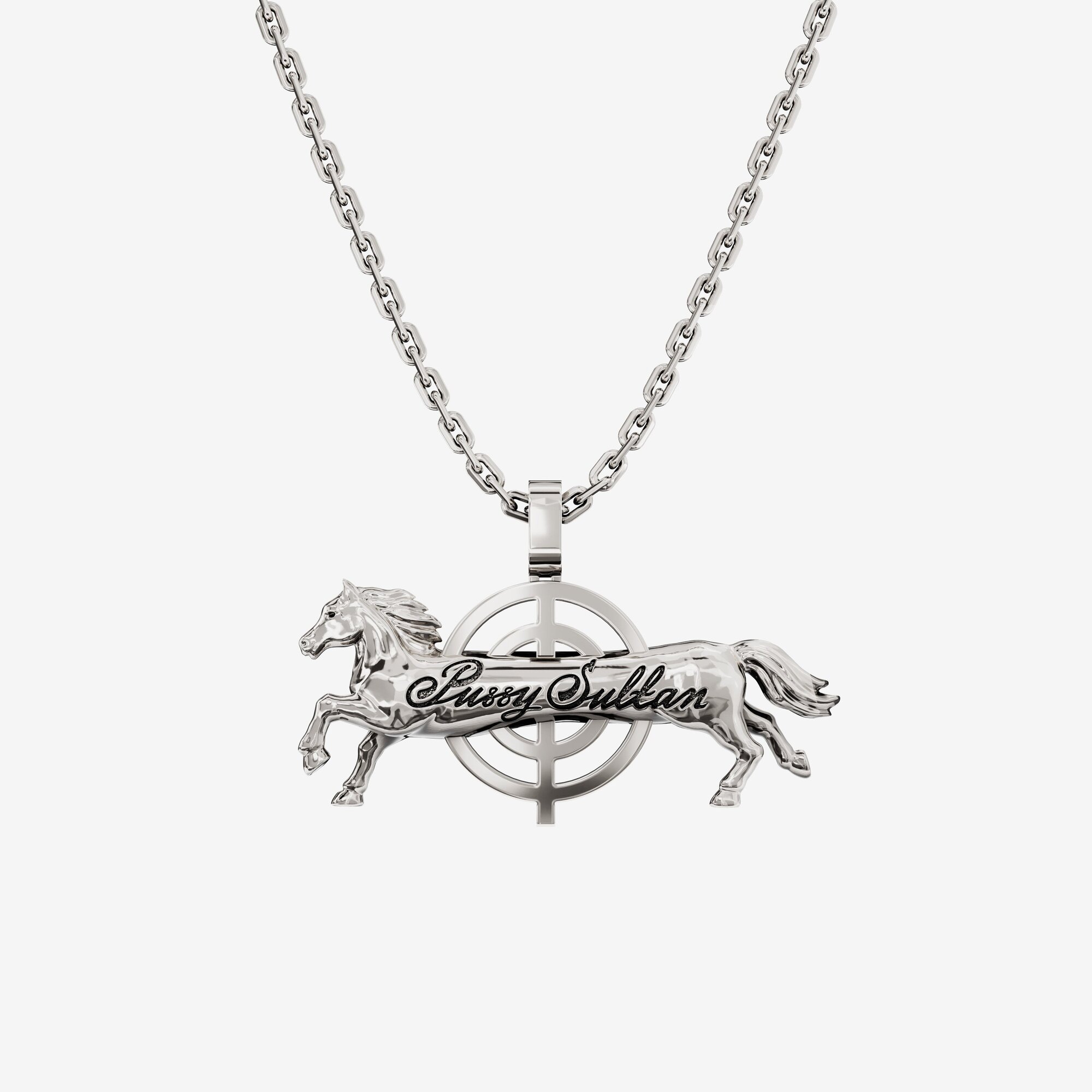 Подвеска из серебра КОНЬ-ЛИМУЗИН - PC281-100 Подвеска LONG HORSE
