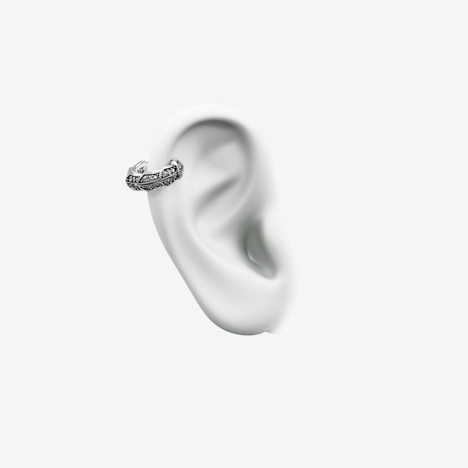 Кафф из серебра с фианитами D 10 - 22_2