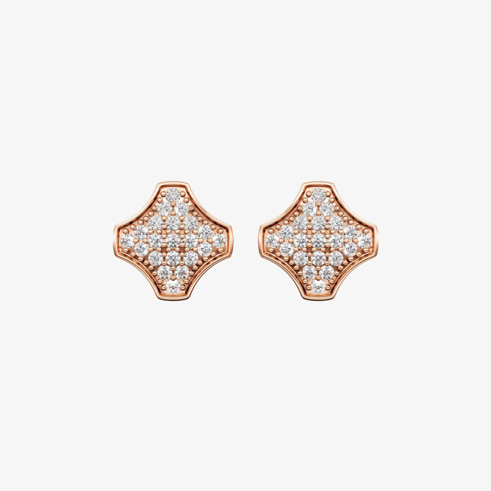 Серьги из розового золота с бриллиантами ПУТЬ 4 - EC098-330 Серьги WAY 4
