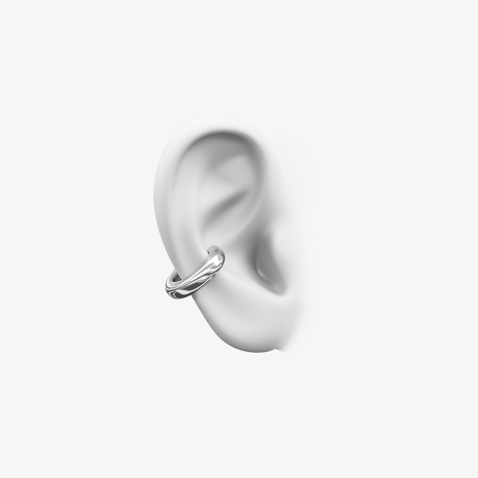 Кафф M из серебра без вставок - EB072-100 Кафф M