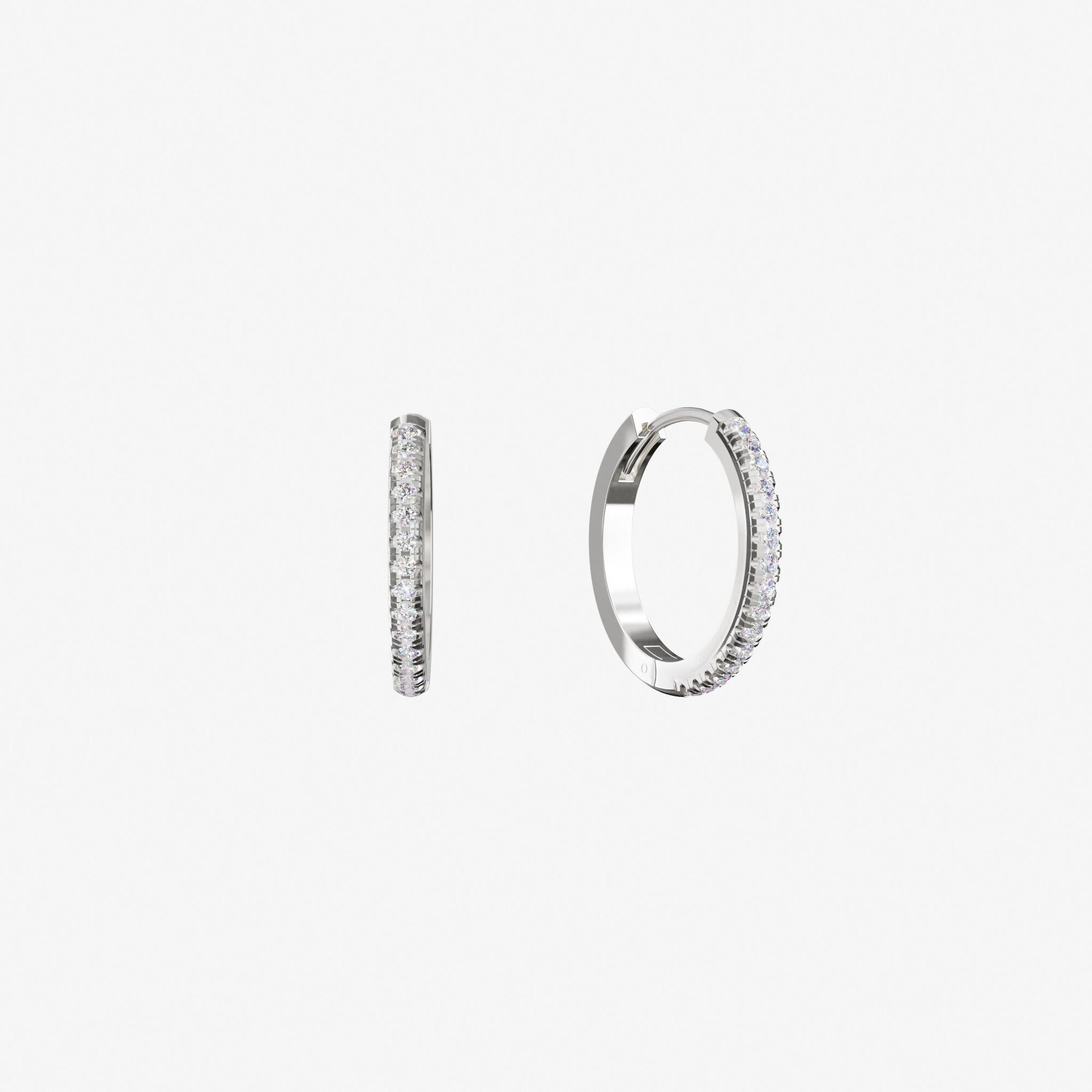 Серьги из белого золота с бриллиантами B 2 - EB003-430 Серьги B 2