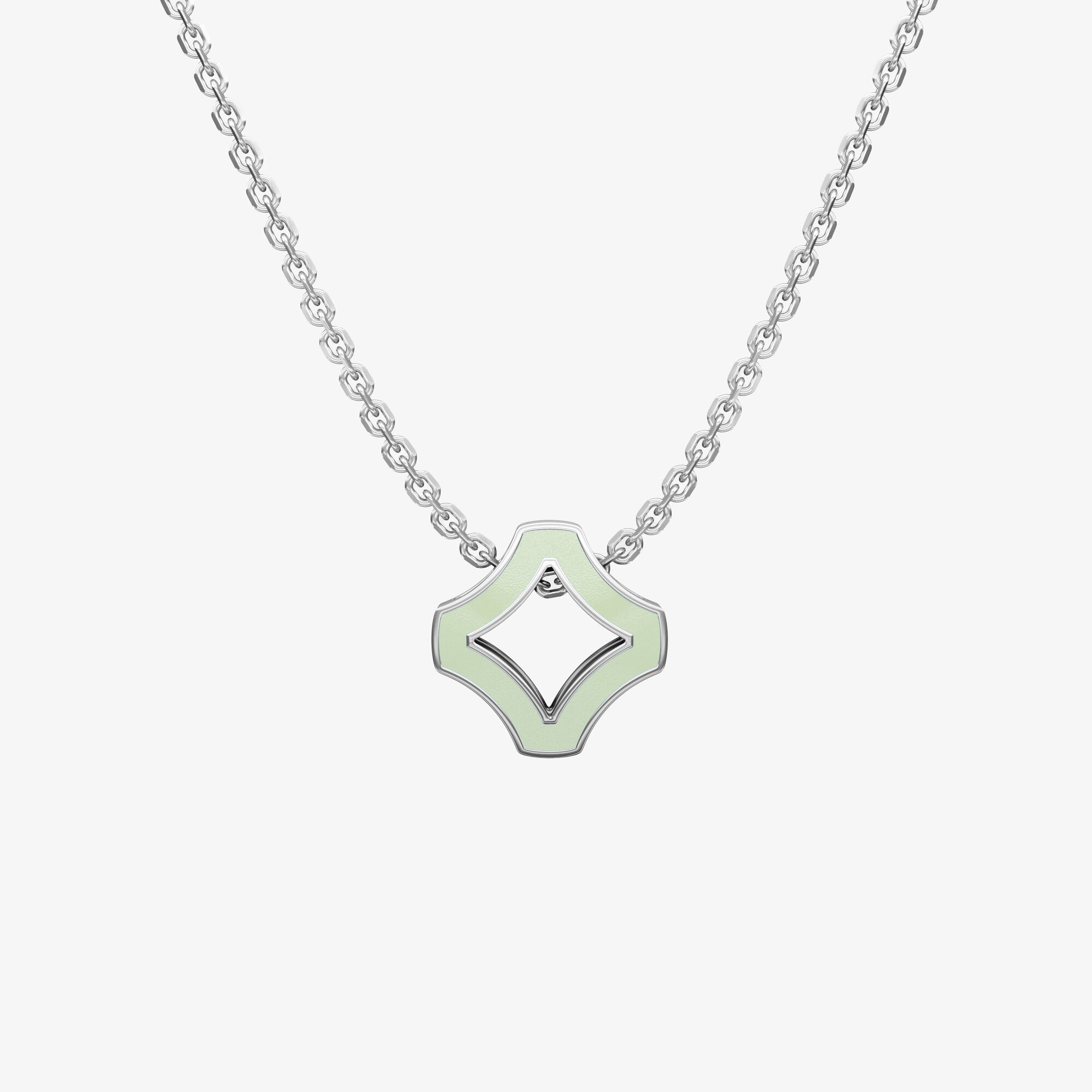 Подвеска из серебра с эмалью ПУТЬ 6 фисташка - PC200-101 Подвеска WAY 6 pistachio