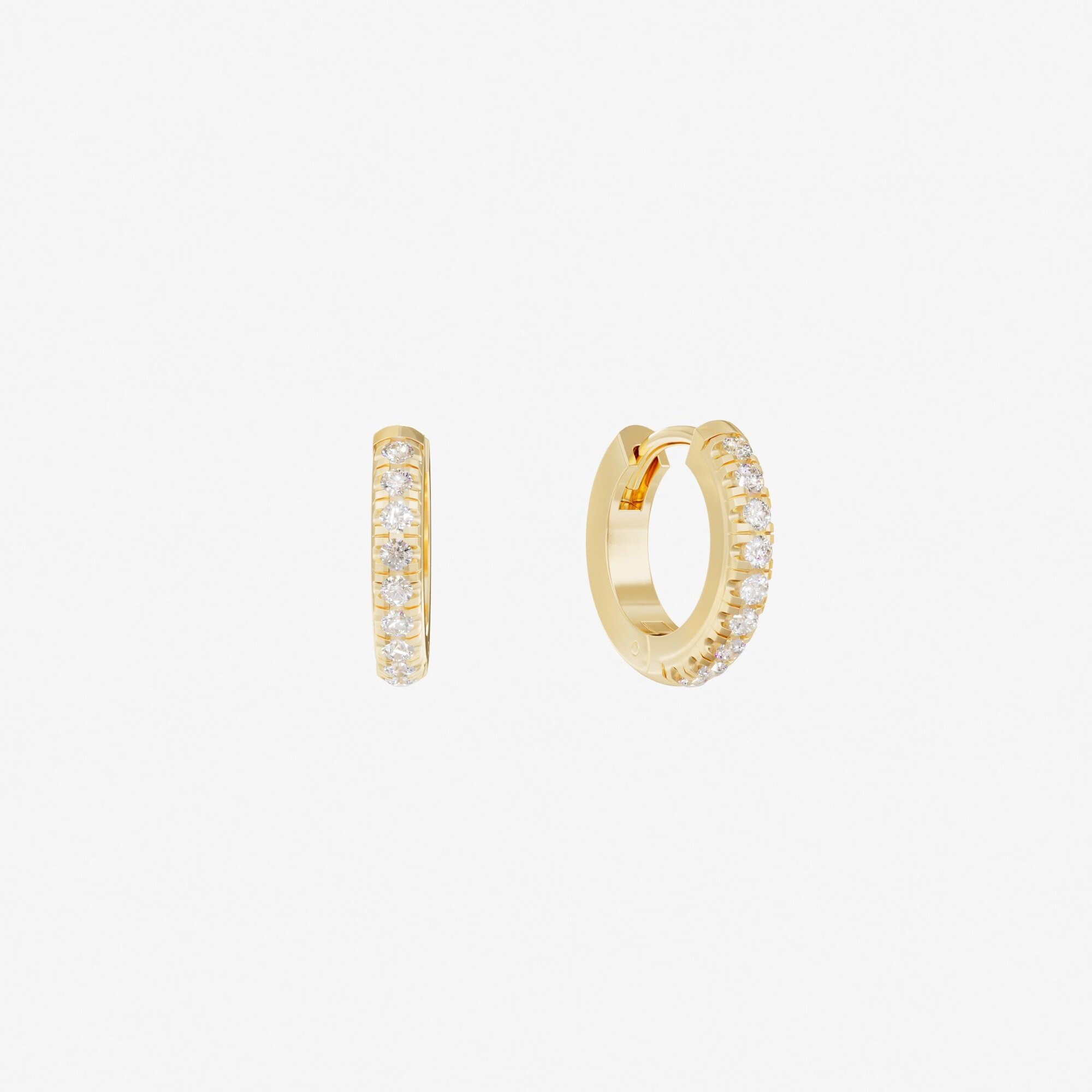 Серьги из желтого золота с бриллиантами B 1 - EB001-230 Серьги B 1